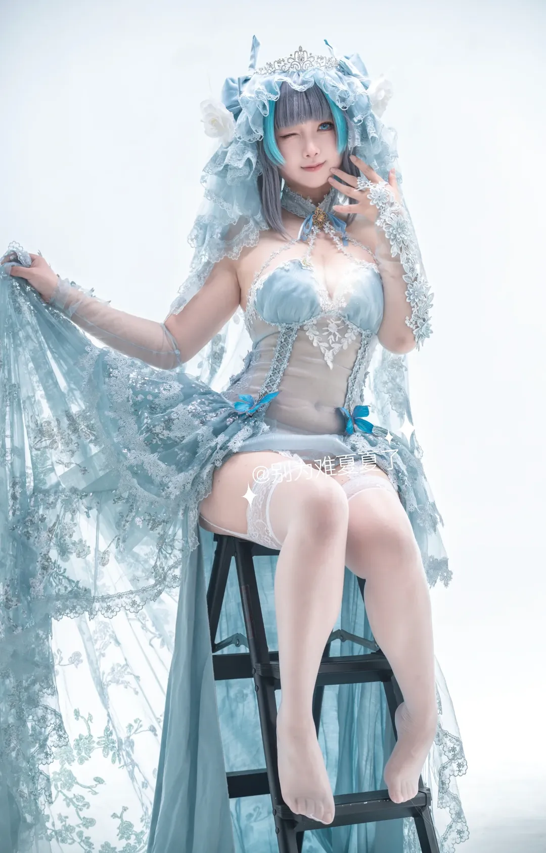2次元少女, チェシャー コスプレ, アズールレーン, 誓約花嫁, コスプレ撮影