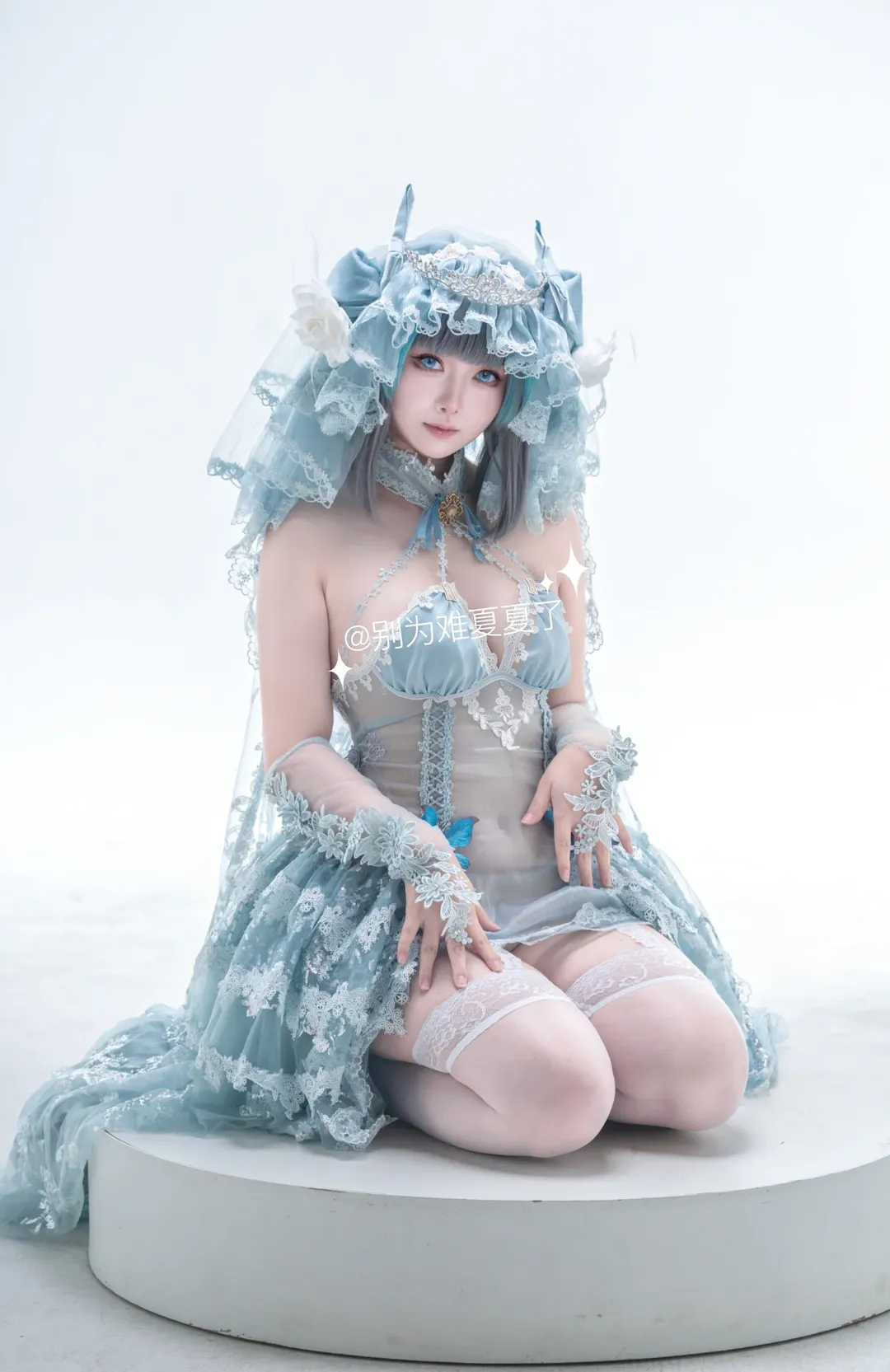 二次元摄影, 柴郡cos, 碧蓝航线, 花嫁cosplay, 蕾丝婚纱