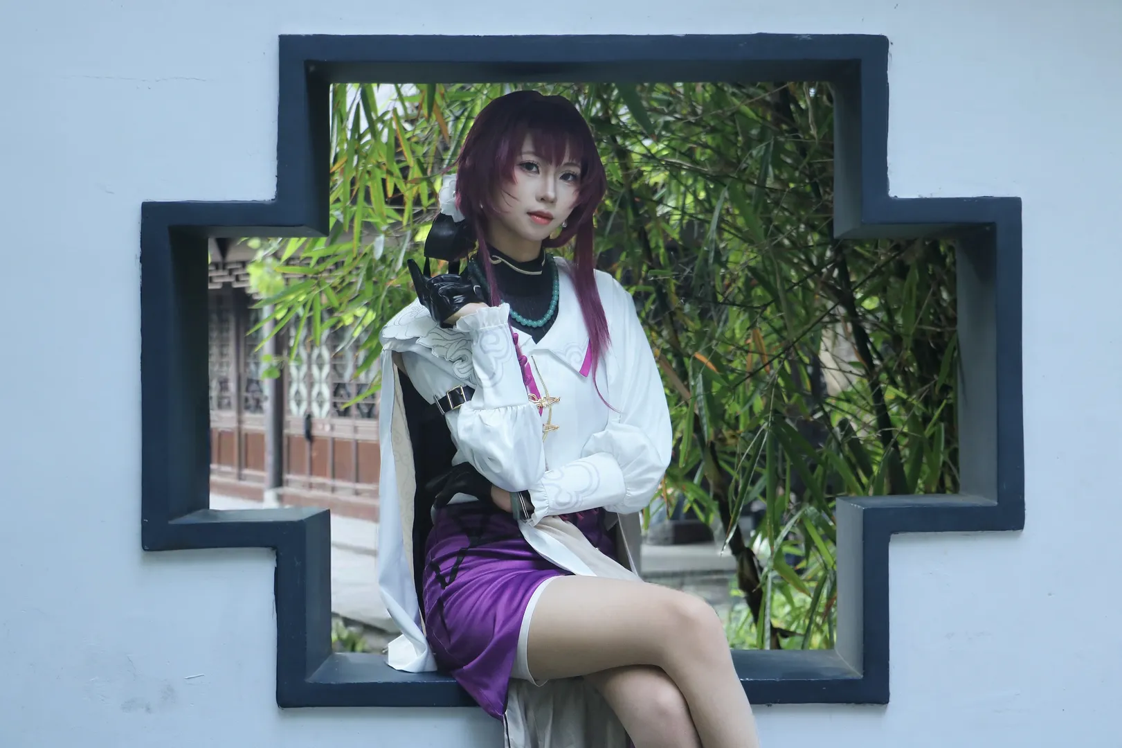 古风摄影, 崩坏星穹铁道, 二次元cosplay, 卡芙卡cos, 深圳园博园