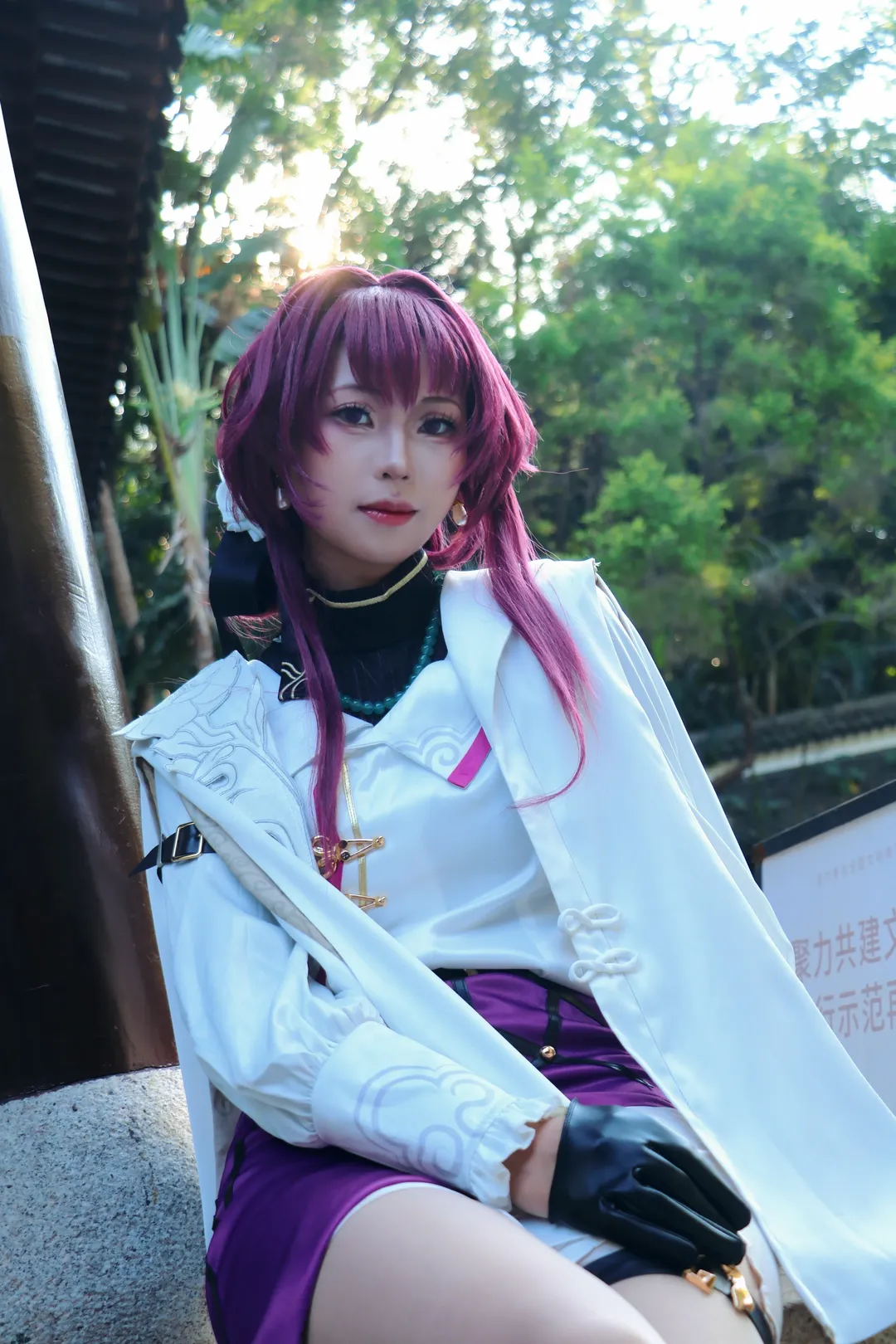 古风摄影, 崩坏星穹铁道, 二次元cosplay, 卡芙卡cos, 深圳园博园 - 第6张