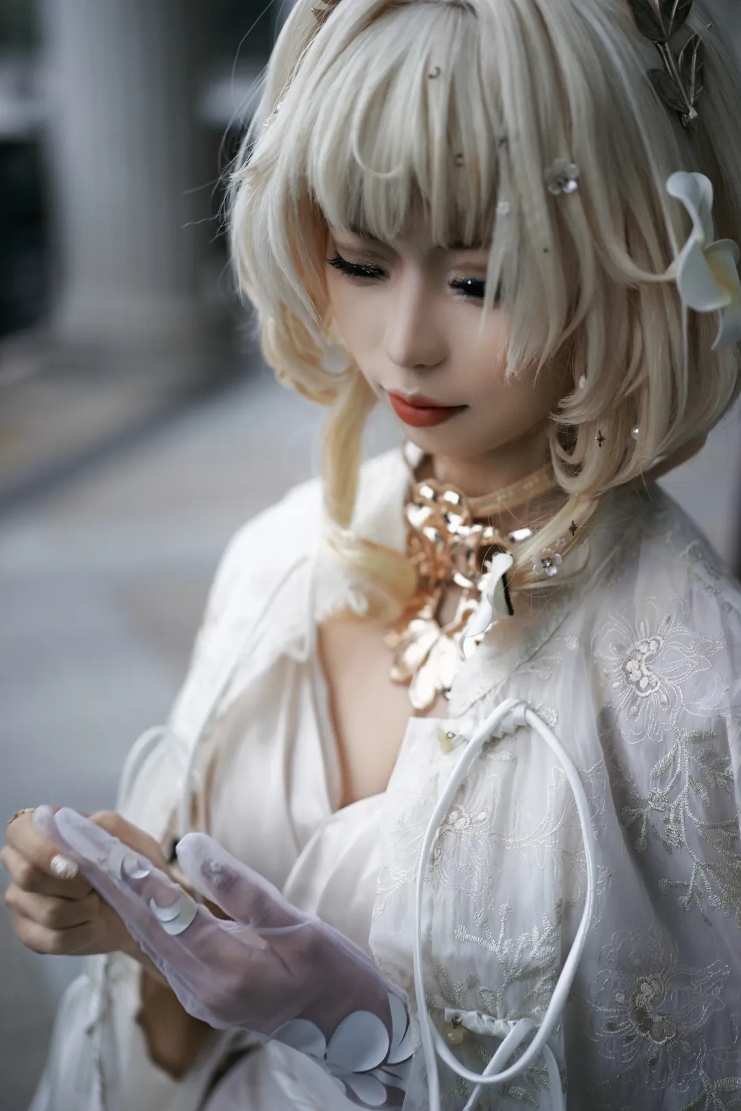 Aglaea Cosplay, Honkai: Star Rail, Outdoor photography, Coser daily life, Hanfu casual wear