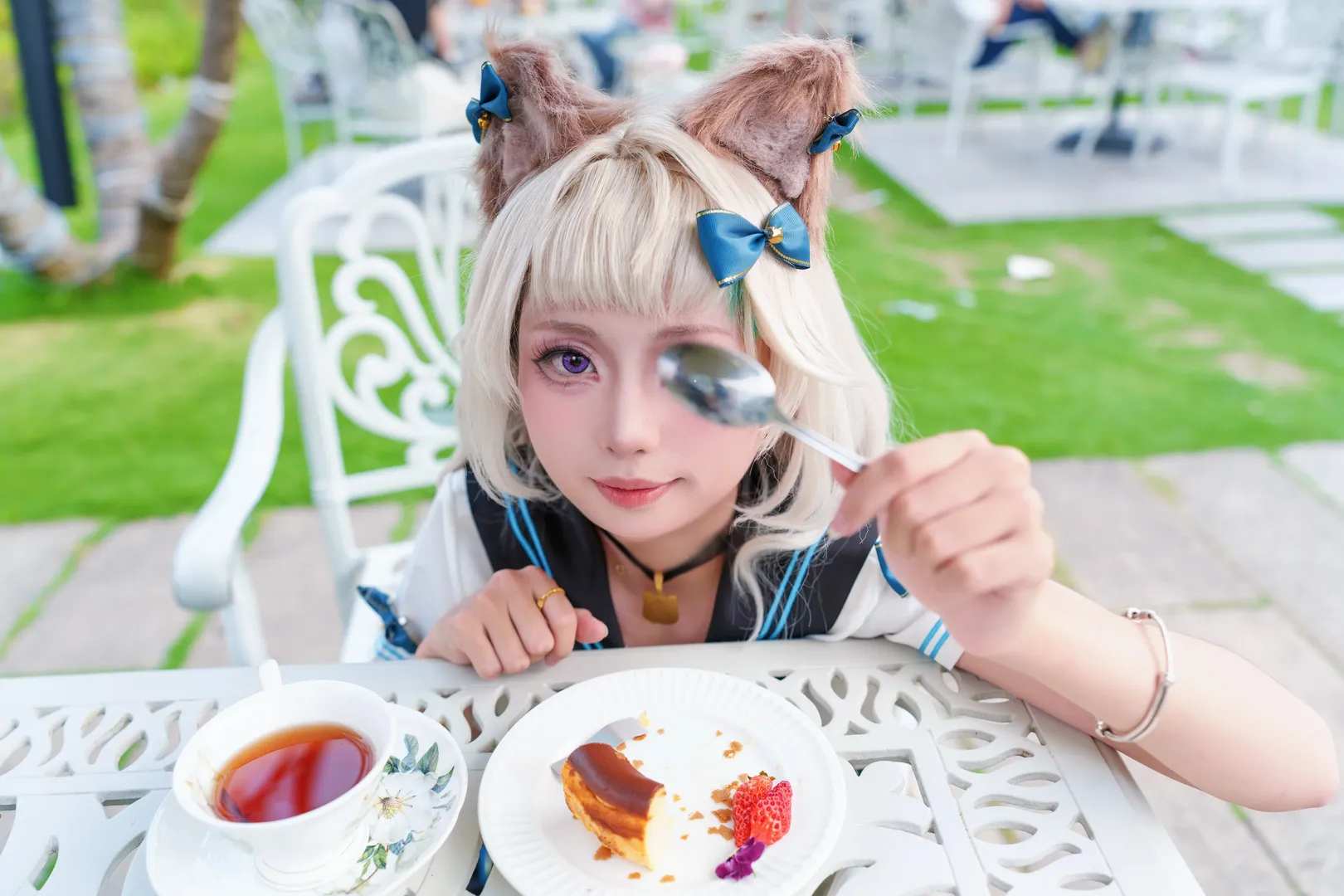原神, 琳妮特cos, 户外写真, 二次元cosplay, 私设猫娘 - 第2张