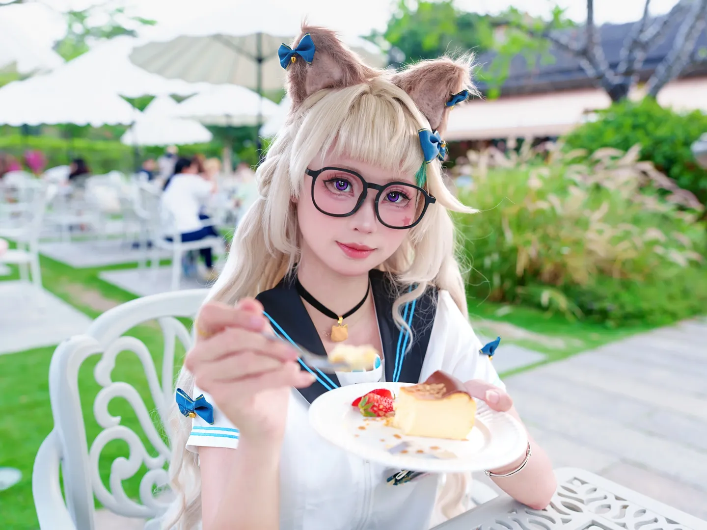 原神, 琳妮特cos, 户外写真, 二次元cosplay, 私设猫娘 - 第3张