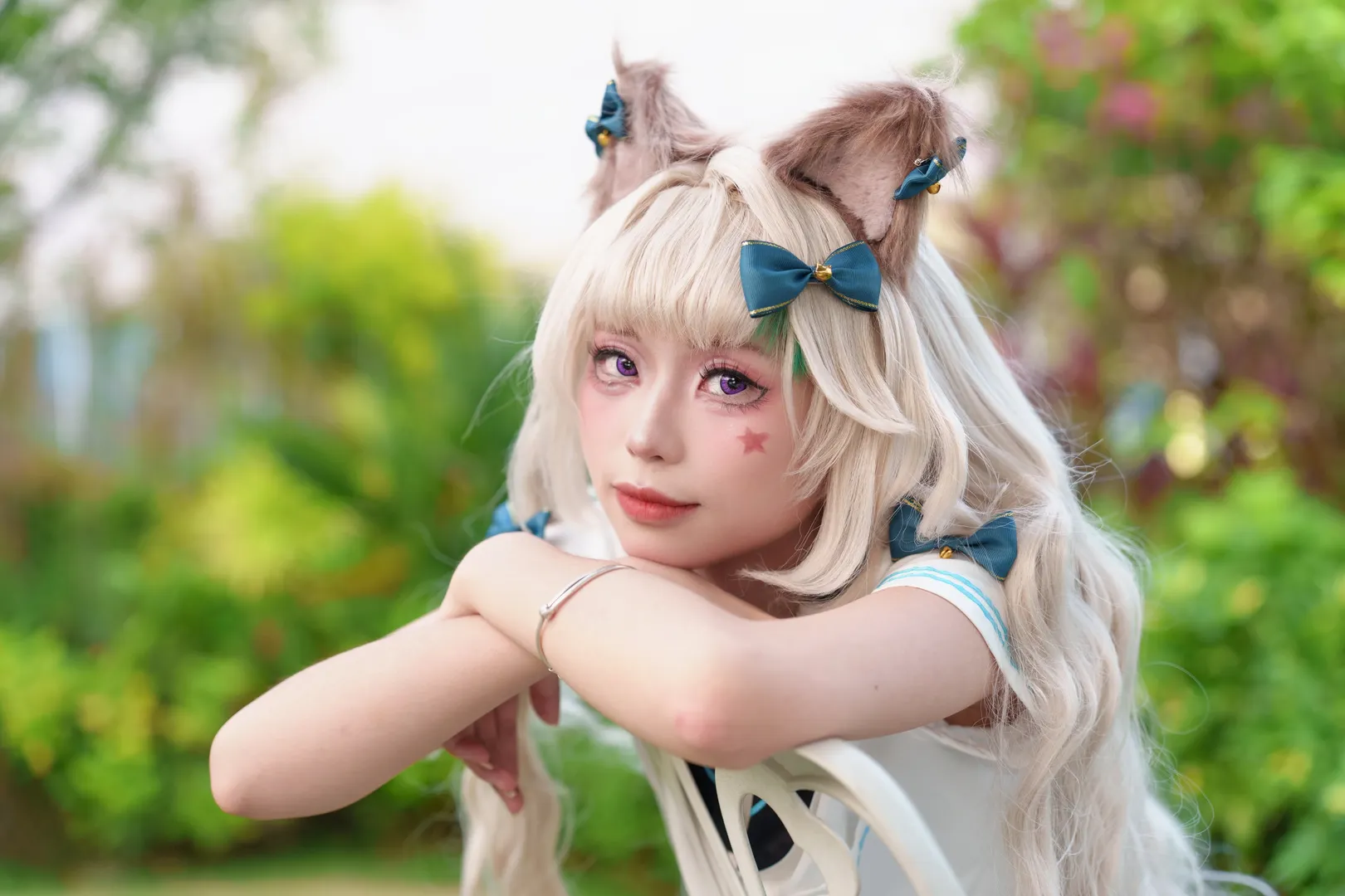 原神, 琳妮特cos, 户外写真, 二次元cosplay, 私设猫娘 - 第4张