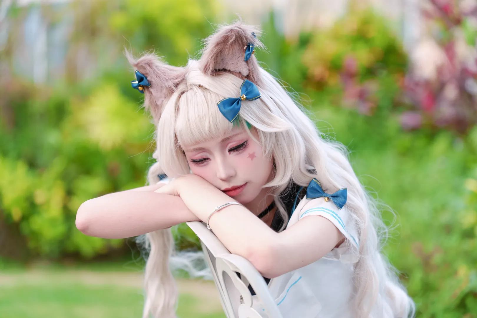 原神, 琳妮特cos, 户外写真, 二次元cosplay, 私设猫娘 - 第5张