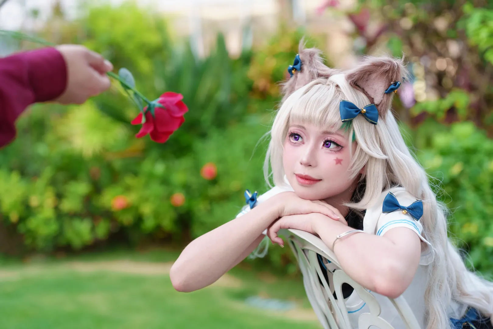 原神, 琳妮特cos, 户外写真, 二次元cosplay, 私设猫娘 - 第6张