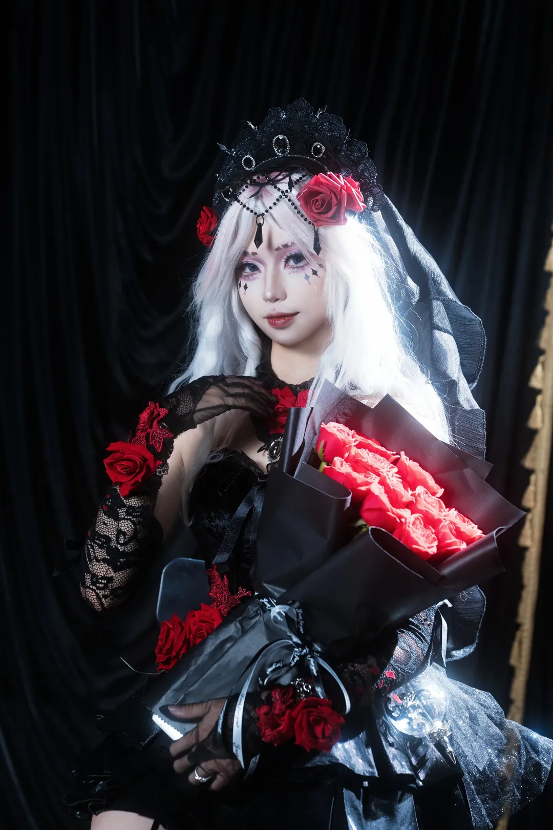 cos正片, 第五人格, 哥特风cosplay, 心理学家cos, 暗黑系妆容
