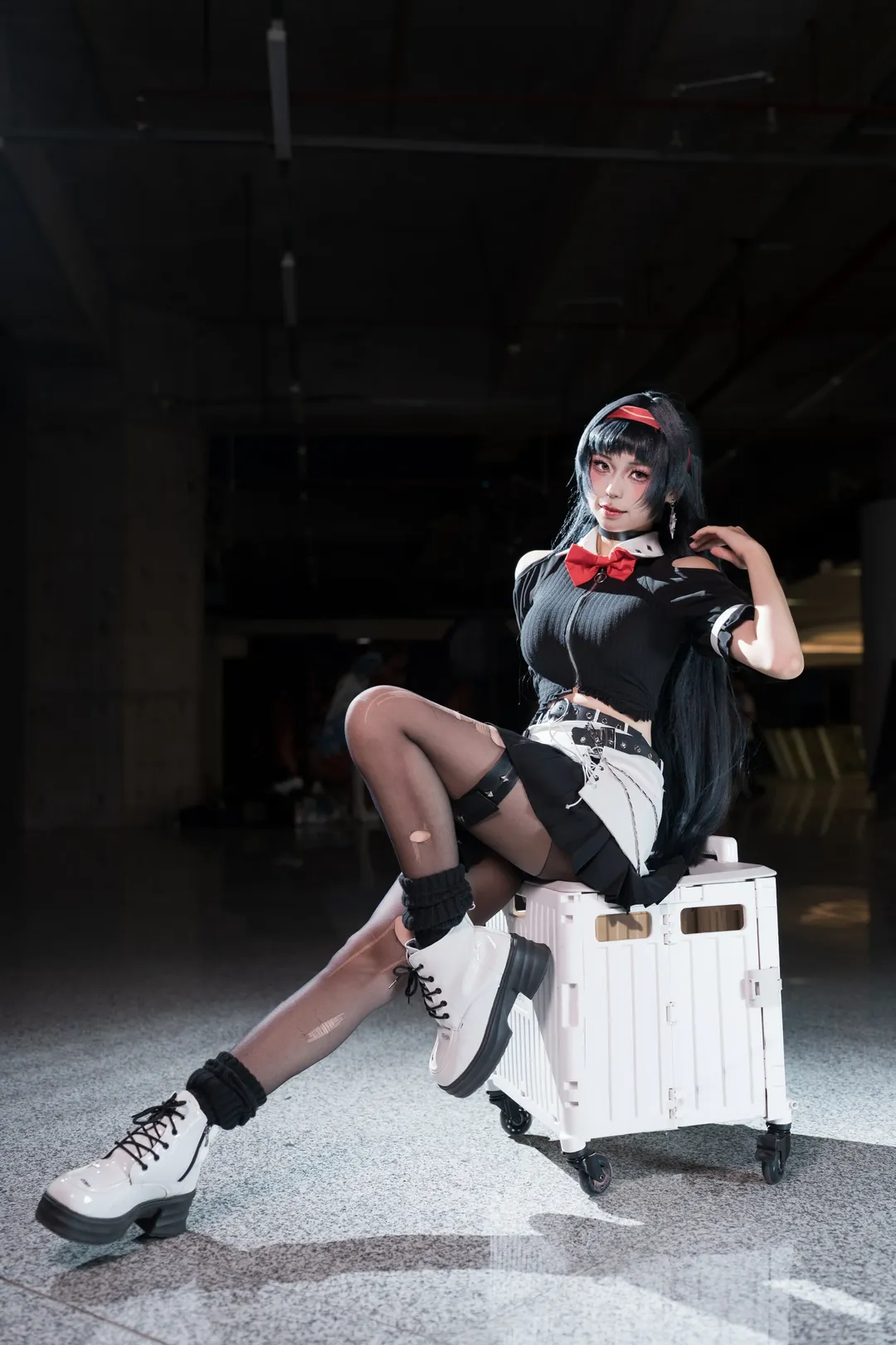 ゼンレスゾーンゼロ, 二次元コスプレ, 黒タイツ コーデ, アストラ・ヤオコスプレ, コスプレ会場写真