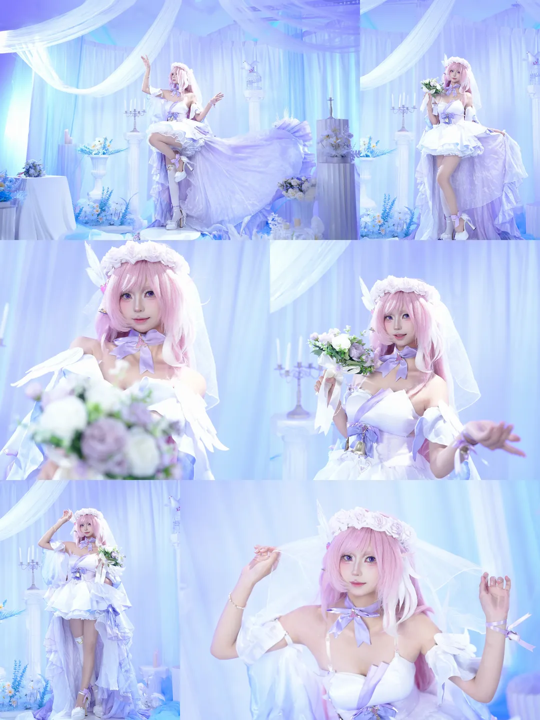 爱莉希雅cos, 崩坏3, 花嫁cos, 二次元写真, 梦幻婚礼风 - 第1张
