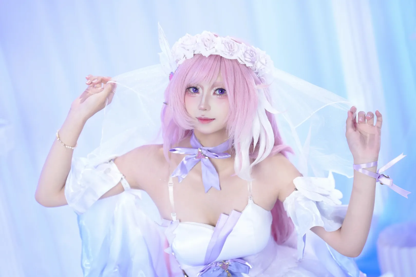 爱莉希雅cos, 崩坏3, 花嫁cos, 二次元写真, 梦幻婚礼风 - 第2张