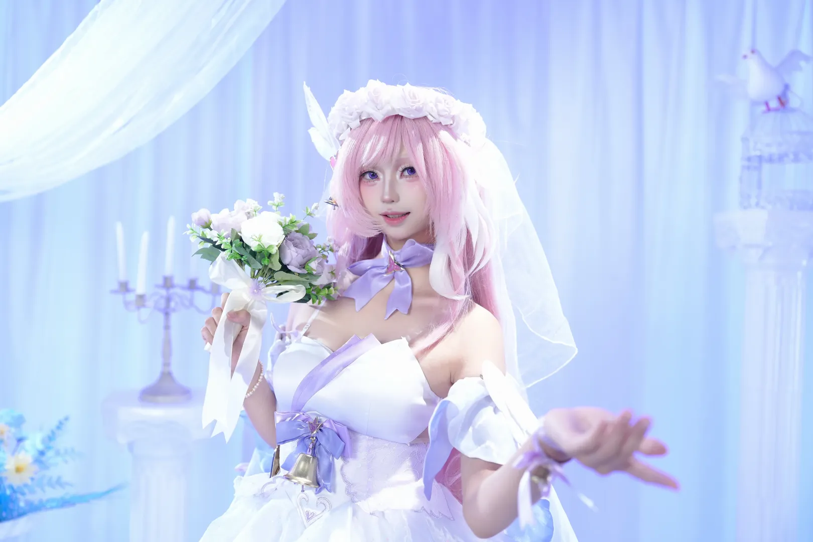 爱莉希雅cos, 崩坏3, 花嫁cos, 二次元写真, 梦幻婚礼风 - 第3张