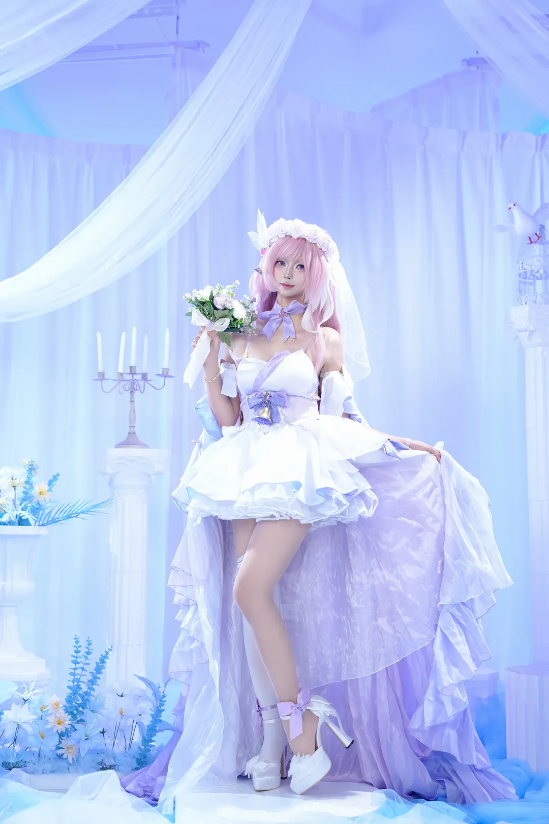 爱莉希雅cos, 崩坏3, 花嫁cos, 二次元写真, 梦幻婚礼风 - 第5张