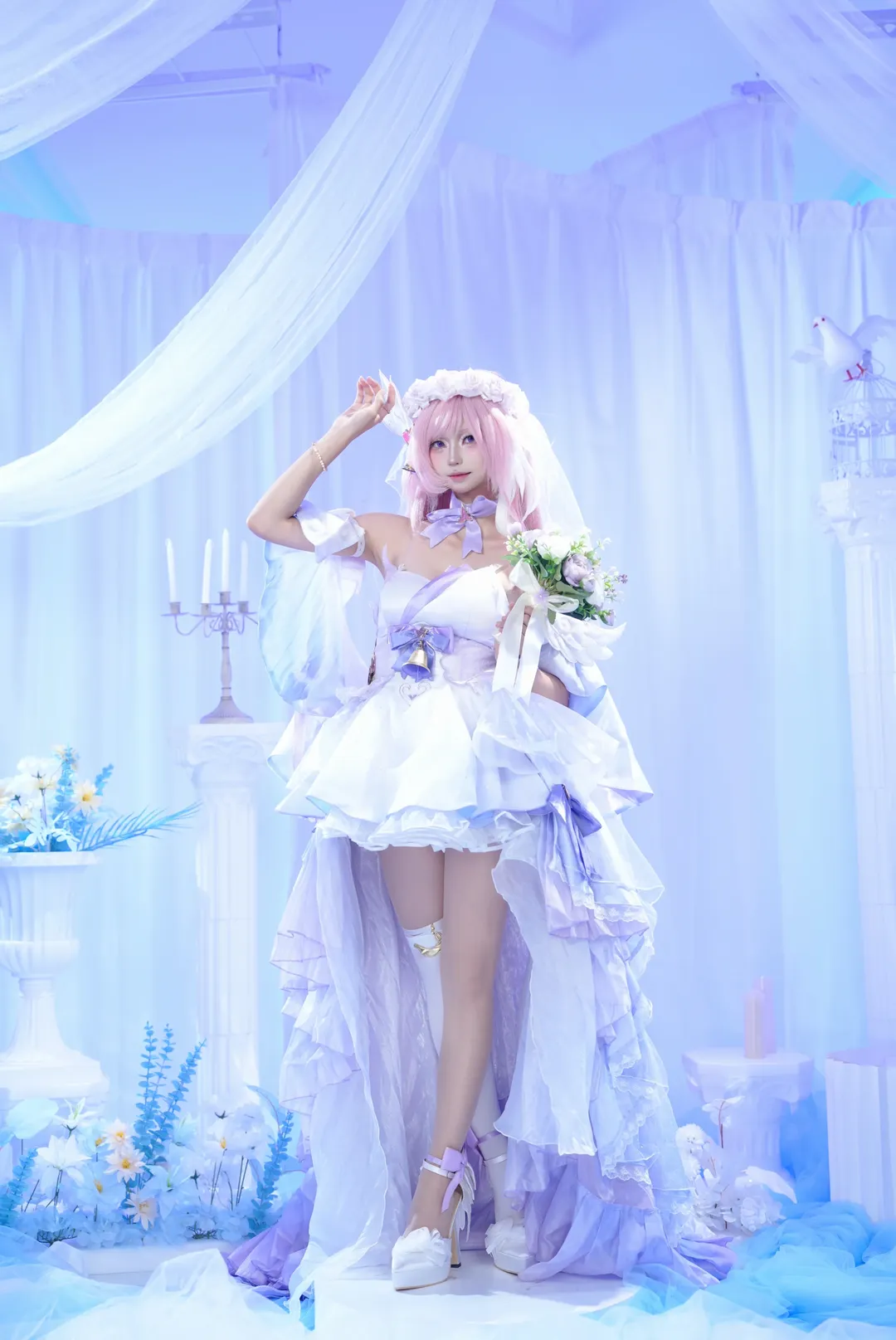 爱莉希雅cos, 崩坏3, 花嫁cos, 二次元写真, 梦幻婚礼风 - 第6张
