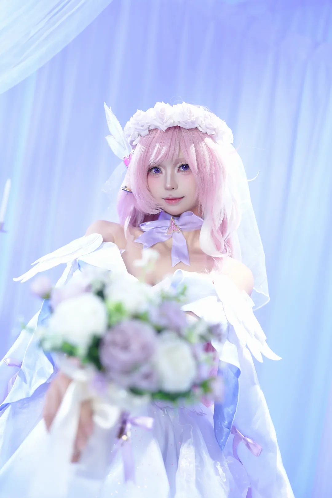 爱莉希雅cos, 崩坏3, 花嫁cos, 二次元写真, 梦幻婚礼风 - 第7张