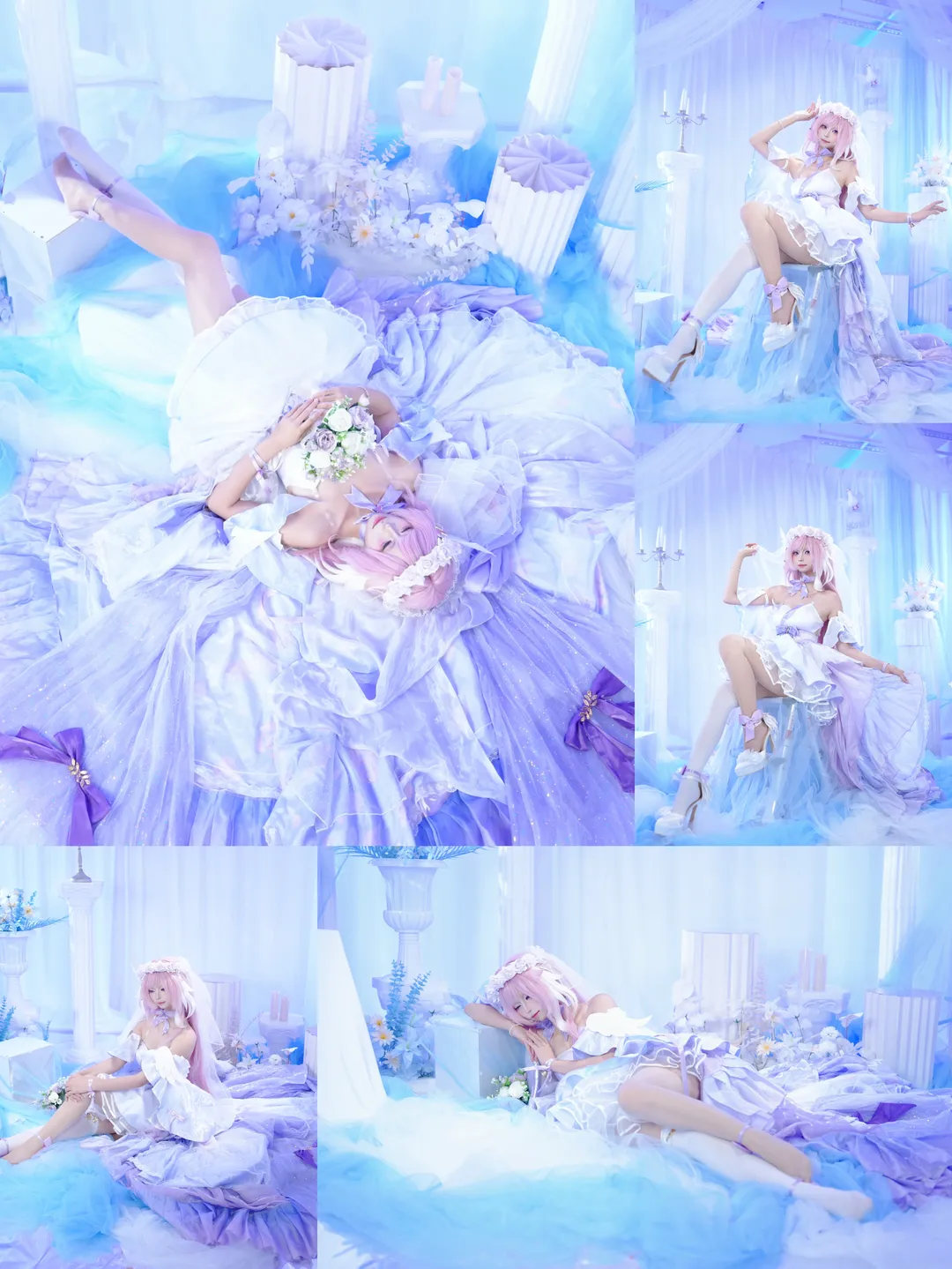 Elysia Cosplay, Honkai Impact 3rd, Cosplay photoshoot, Anime-style fashion, Dreamy girlish style photography - Image 1