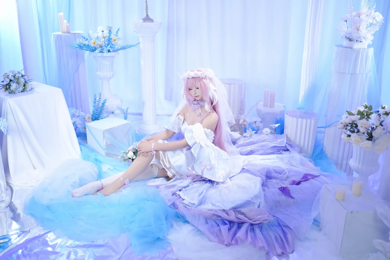 Elysia Cosplay, Honkai Impact 3rd, Cosplay photoshoot, Anime-style fashion, Dreamy girlish style photography - Image 6