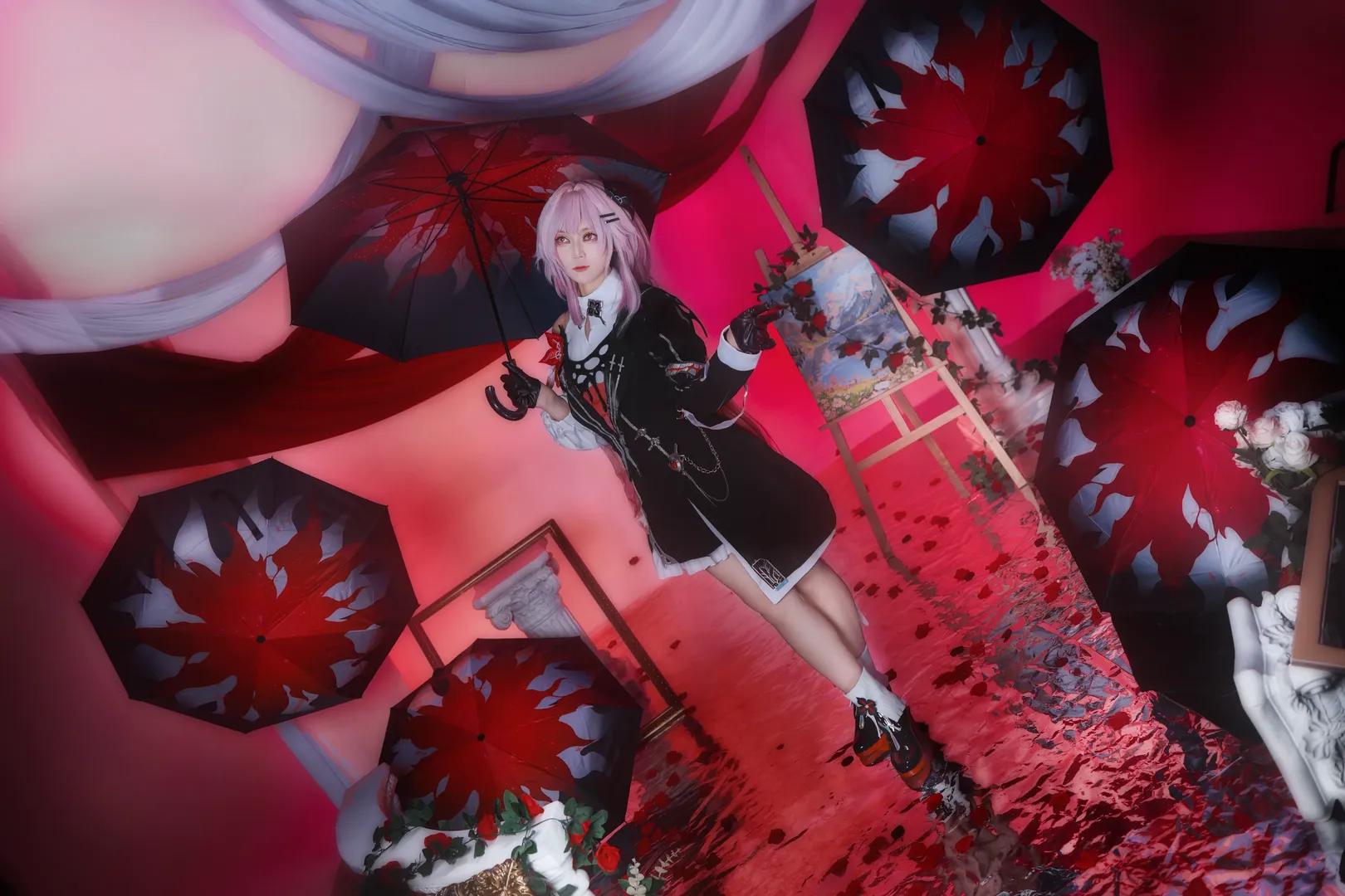 崩坏星穹铁道, 三月七cos, 长夜月, cosplay摄影, 反光水景布景 - 第10张