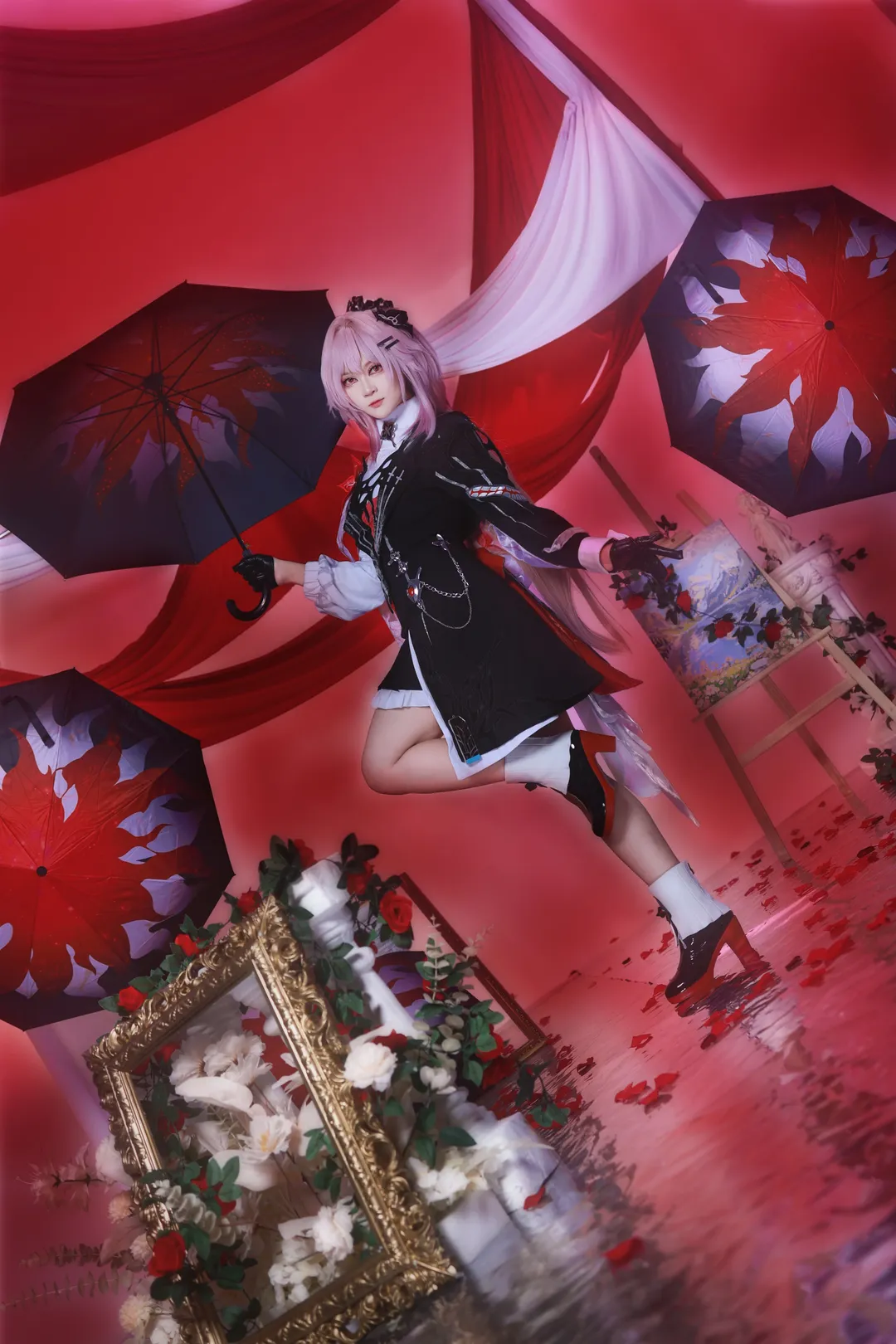 崩坏星穹铁道, 三月七cos, 长夜月, cosplay摄影, 反光水景布景 - 第5张