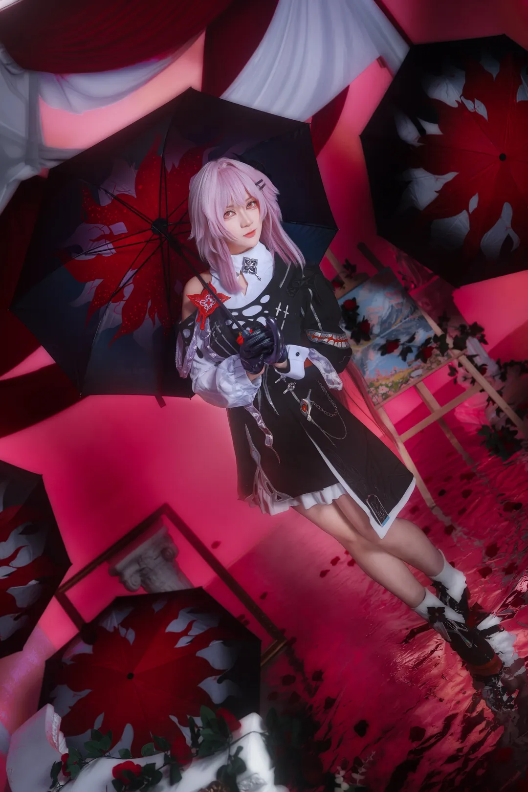 崩坏星穹铁道, 三月七cos, 长夜月, cosplay摄影, 反光水景布景 - 第7张