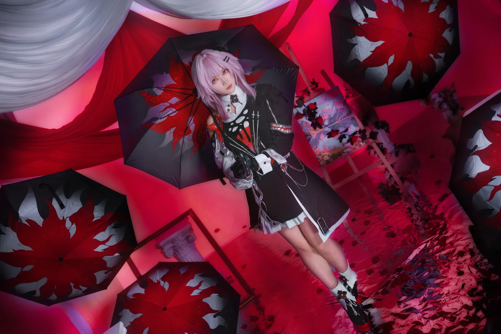 崩坏星穹铁道, 三月七cos, 长夜月, cosplay摄影, 反光水景布景 - 第8张
