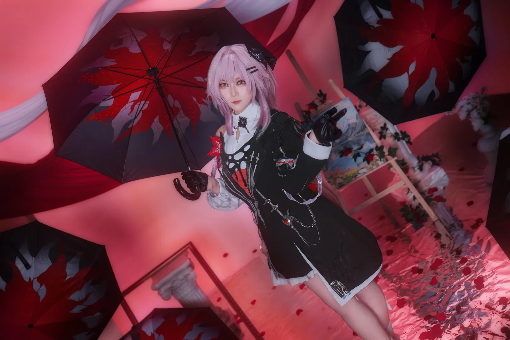 崩坏星穹铁道, 三月七cos, 长夜月, cosplay摄影, 反光水景布景 - 第9张