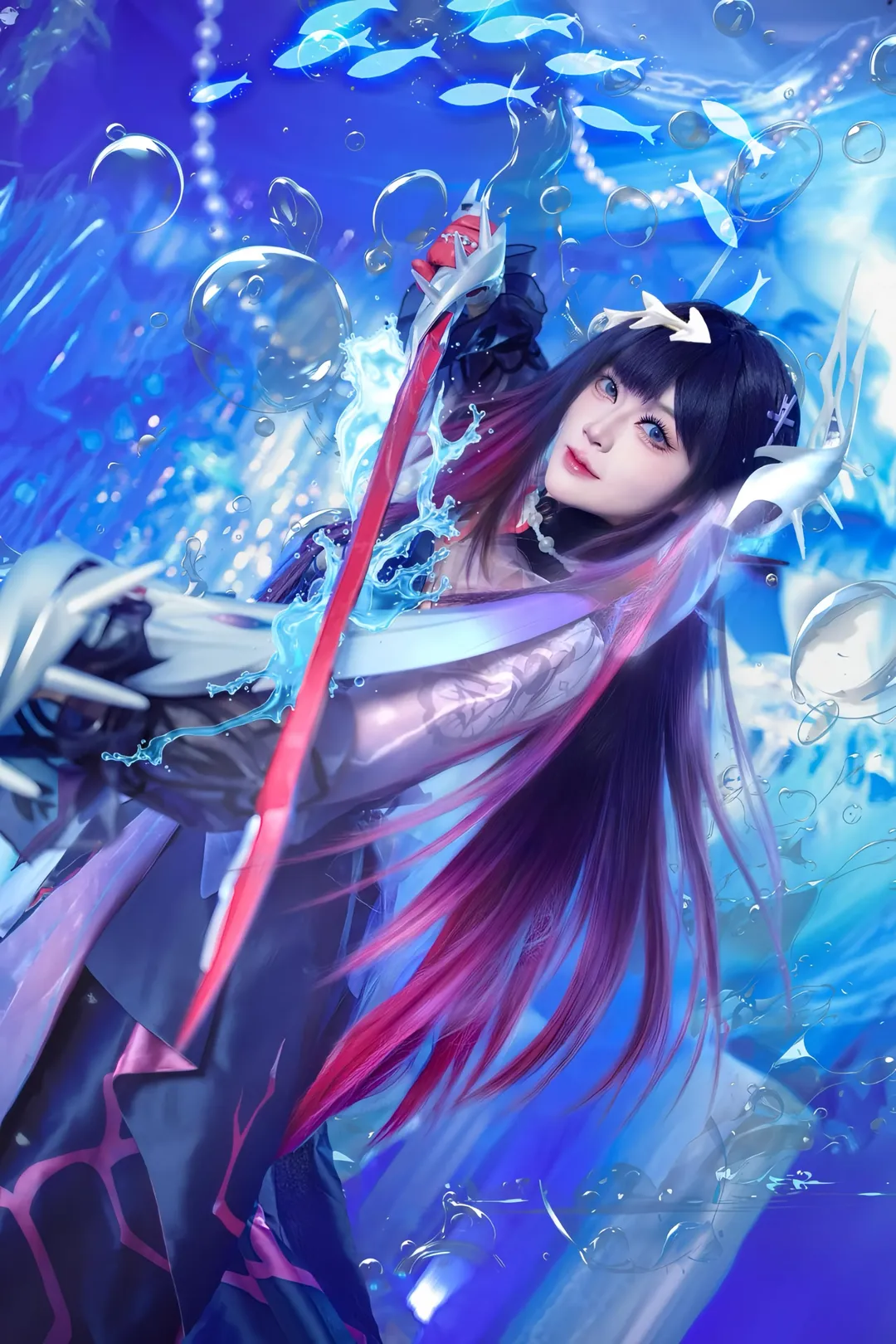 崩坏星穹铁道, 海瑟音cos, cosplay日常, 实景棚拍摄, 水下摄影 - 第1张