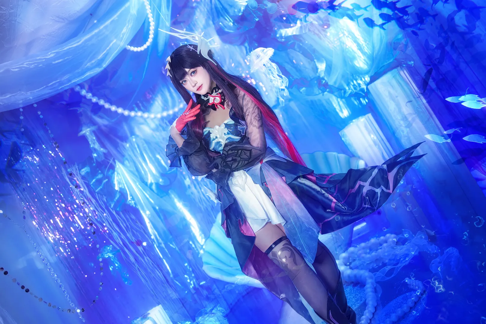 崩坏星穹铁道, 海瑟音cos, cosplay日常, 实景棚拍摄, 水下摄影 - 第3张