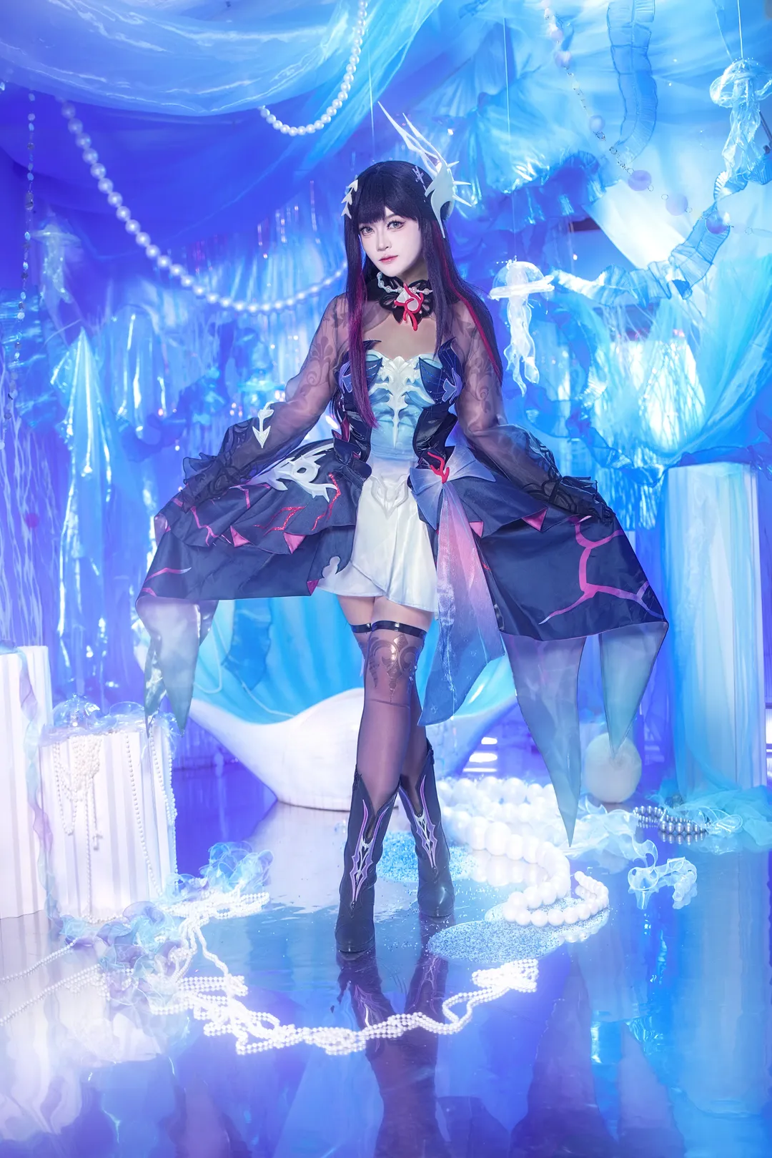 崩坏星穹铁道, 海瑟音cos, cosplay日常, 实景棚拍摄, 水下摄影 - 第9张