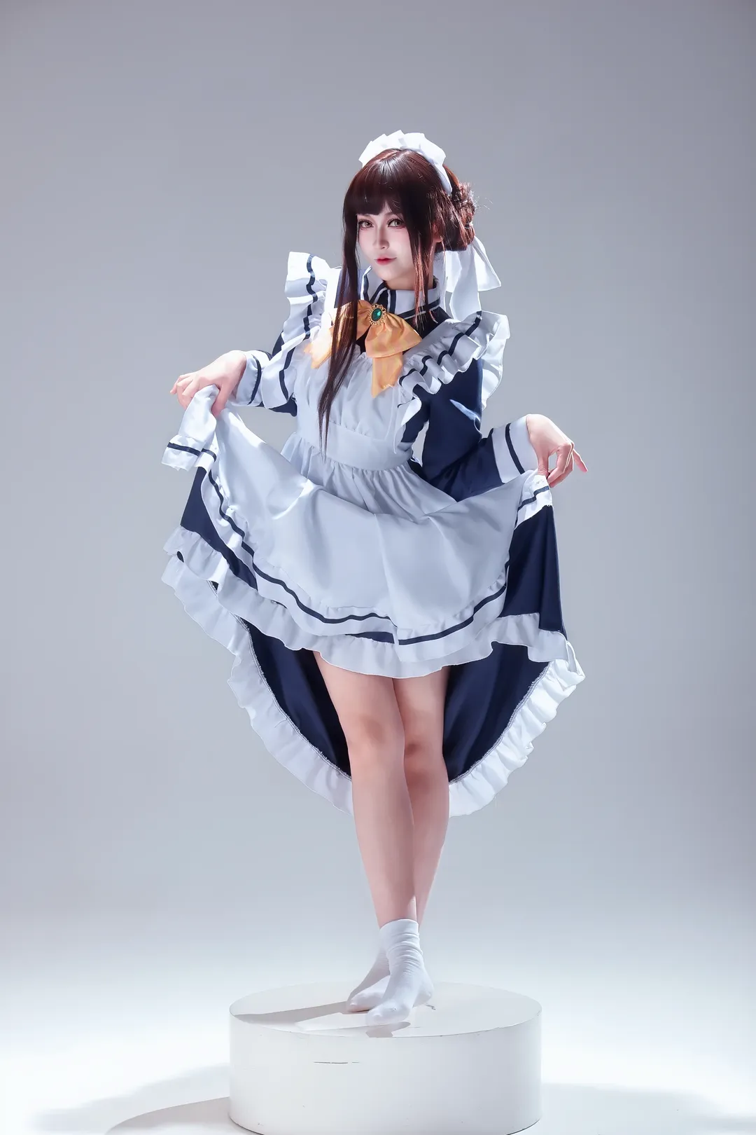 星光咖啡馆, 白棚摄影, 枣子姐cos, 女仆装动作参考, 手办感cosplay