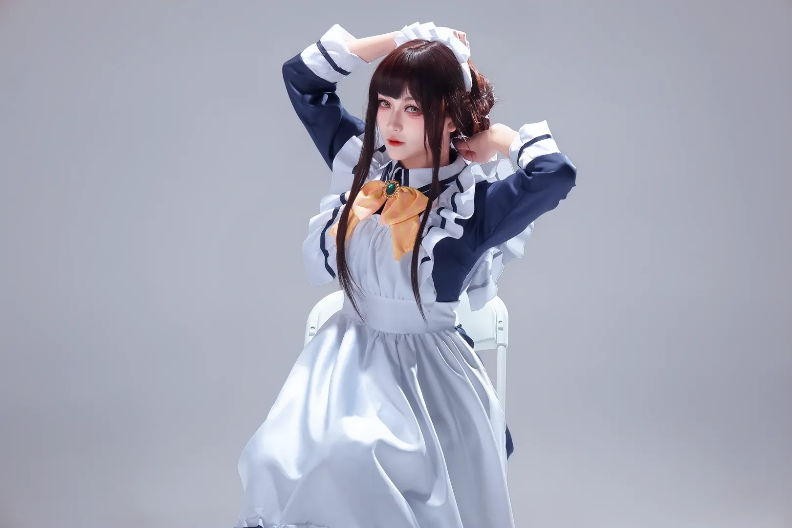 星光咖啡馆, 白棚摄影, 枣子姐cos, 女仆装动作参考, 手办感cosplay - 第3张