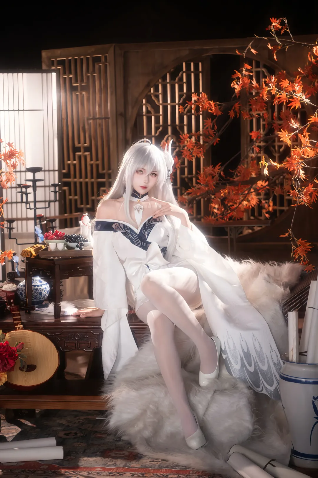 碧蓝航线, 白丝, cosplay分享, 白凤cos, 国风二次元 - 第2张