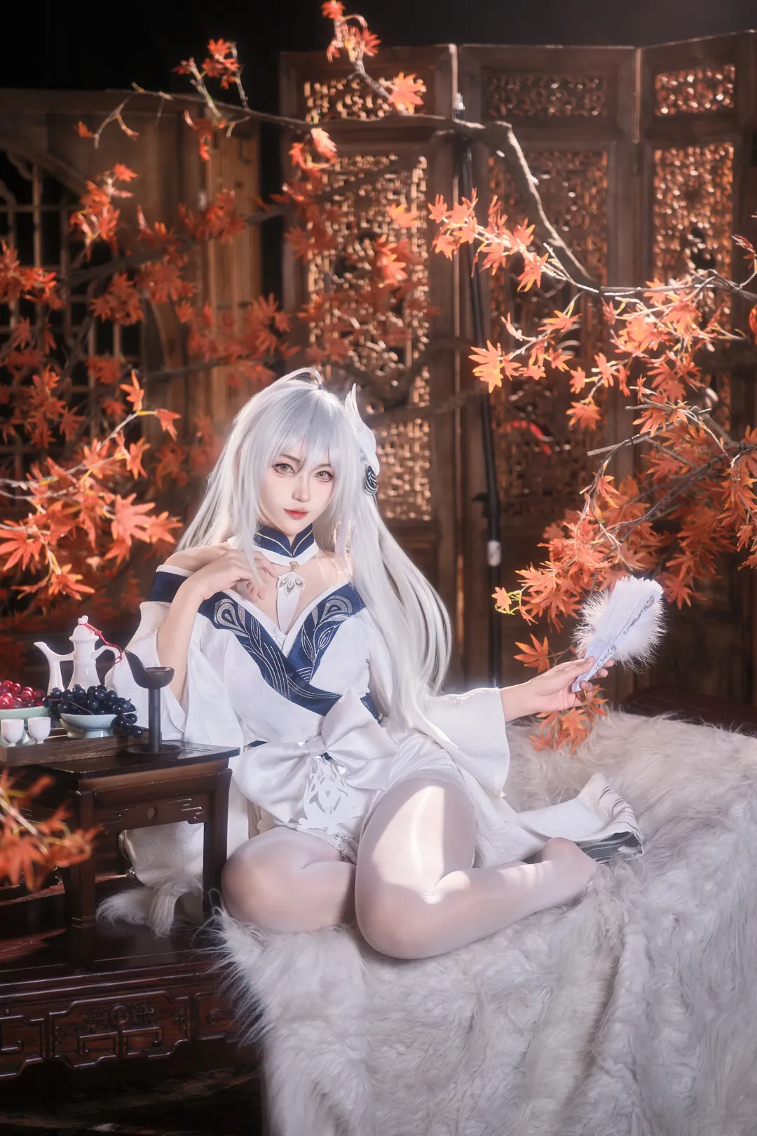 碧蓝航线, 白丝, cosplay分享, 白凤cos, 国风二次元 - 第5张