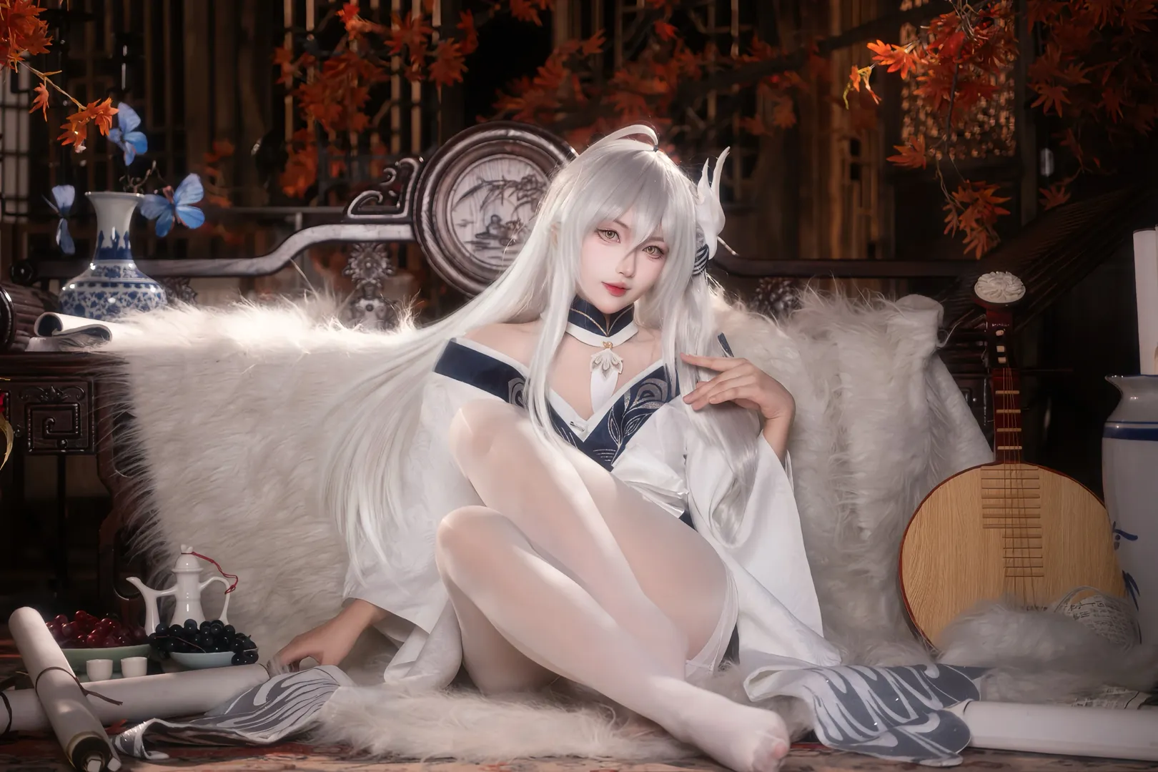 碧蓝航线, 白丝, cosplay分享, 白凤cos, 国风二次元 - 第7张