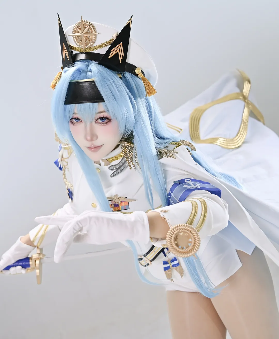胜利女神妮姬, 漫展场照, 海伦cos, 军装cosplay, 蓝发角色 - 第2张