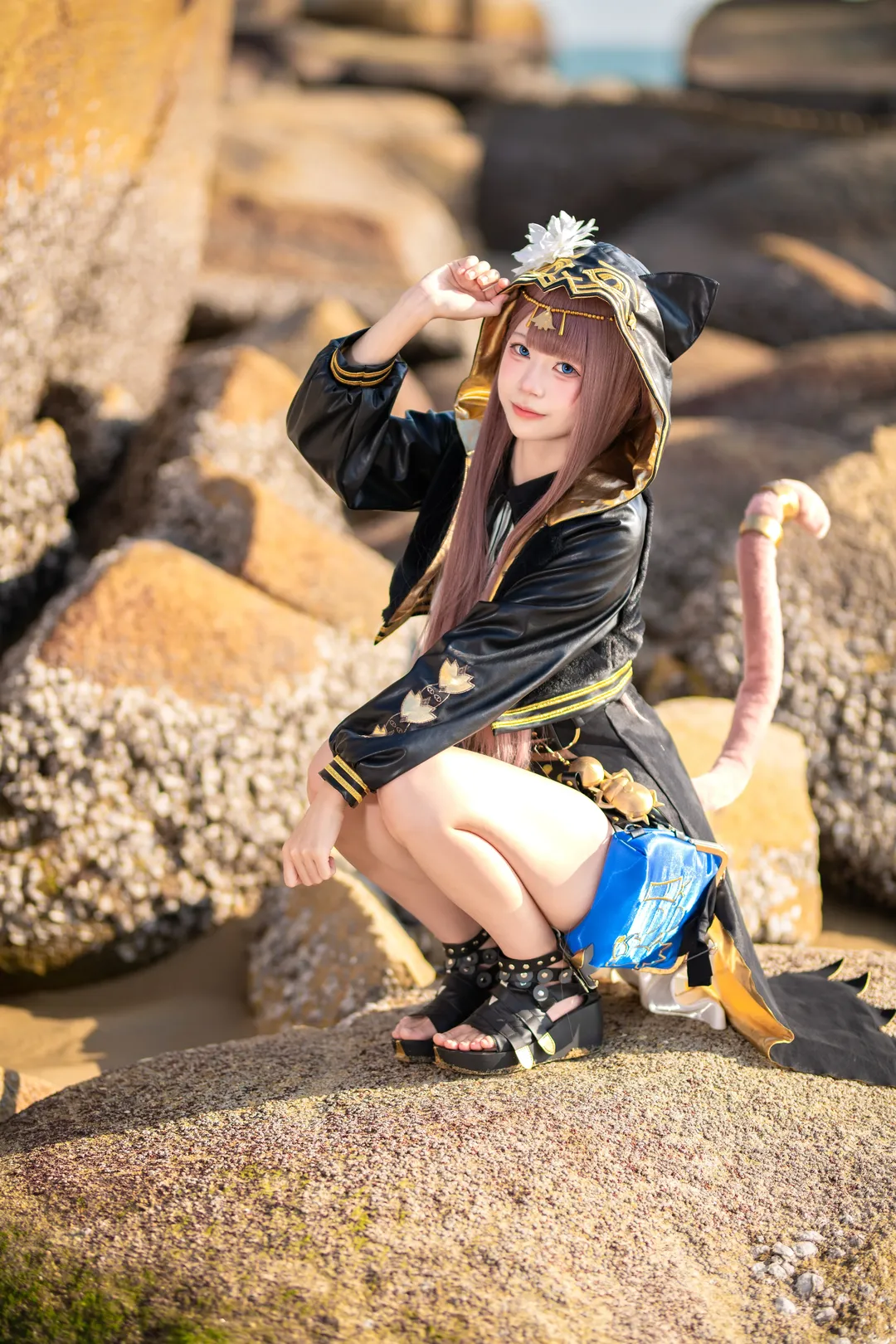 户外摄影, 明日方舟, cosplay正片, 佩佩cos, 黑金穿搭 - 第1张