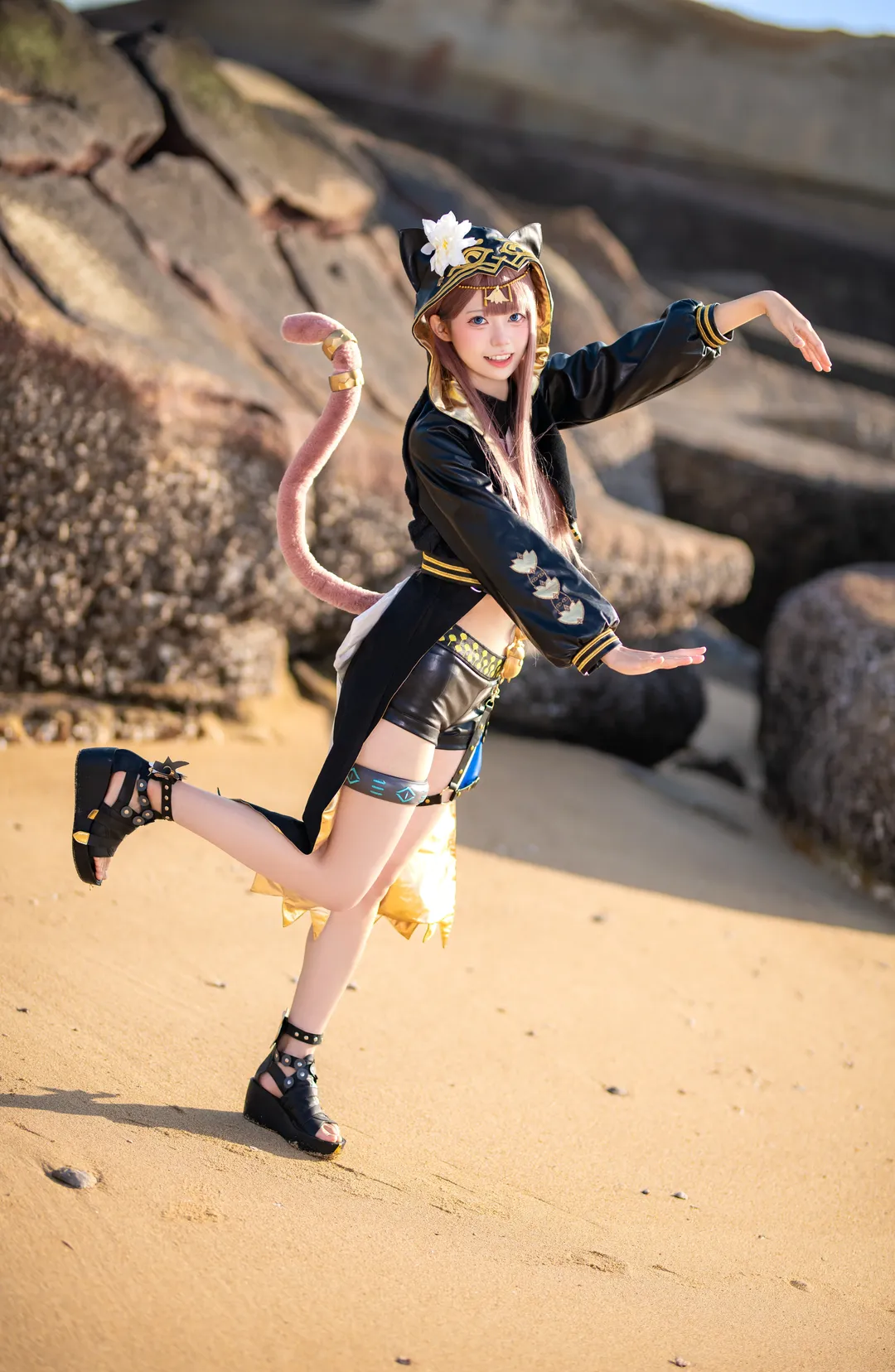 户外摄影, 明日方舟, cosplay正片, 佩佩cos, 黑金穿搭 - 第2张