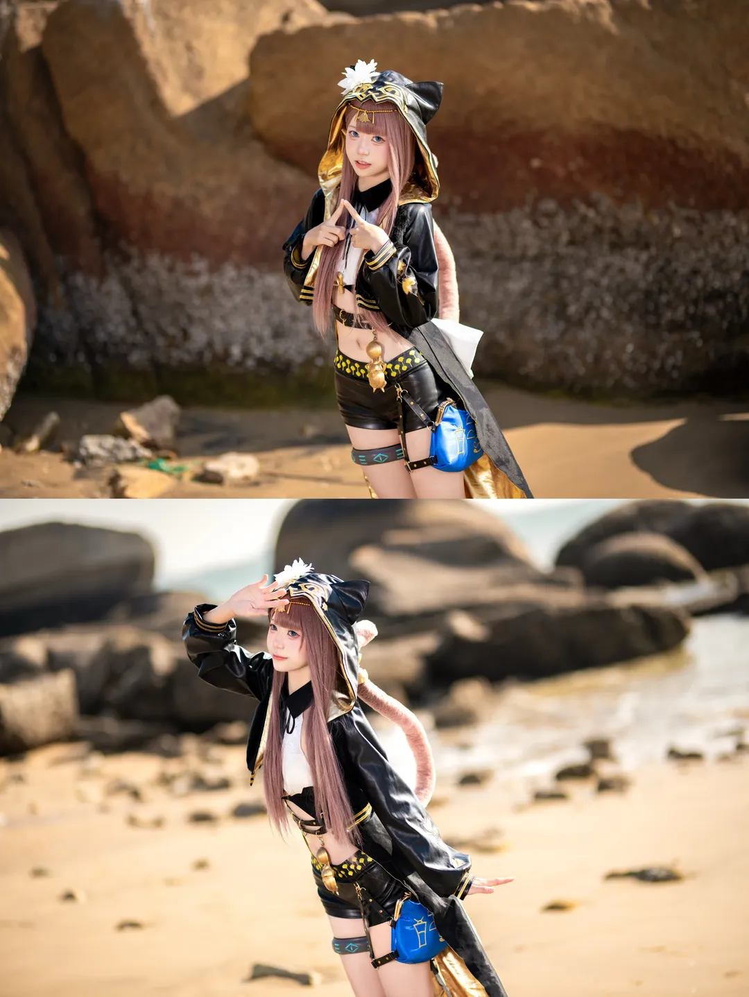 户外摄影, 明日方舟, cosplay正片, 佩佩cos, 黑金穿搭 - 第3张