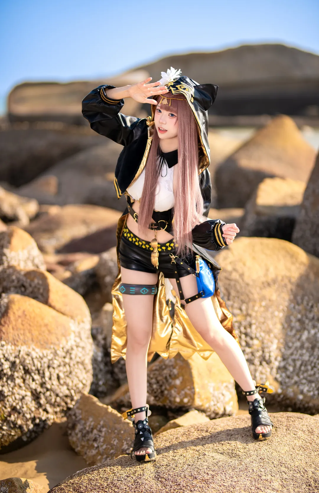 户外摄影, 明日方舟, cosplay正片, 佩佩cos, 黑金穿搭 - 第5张
