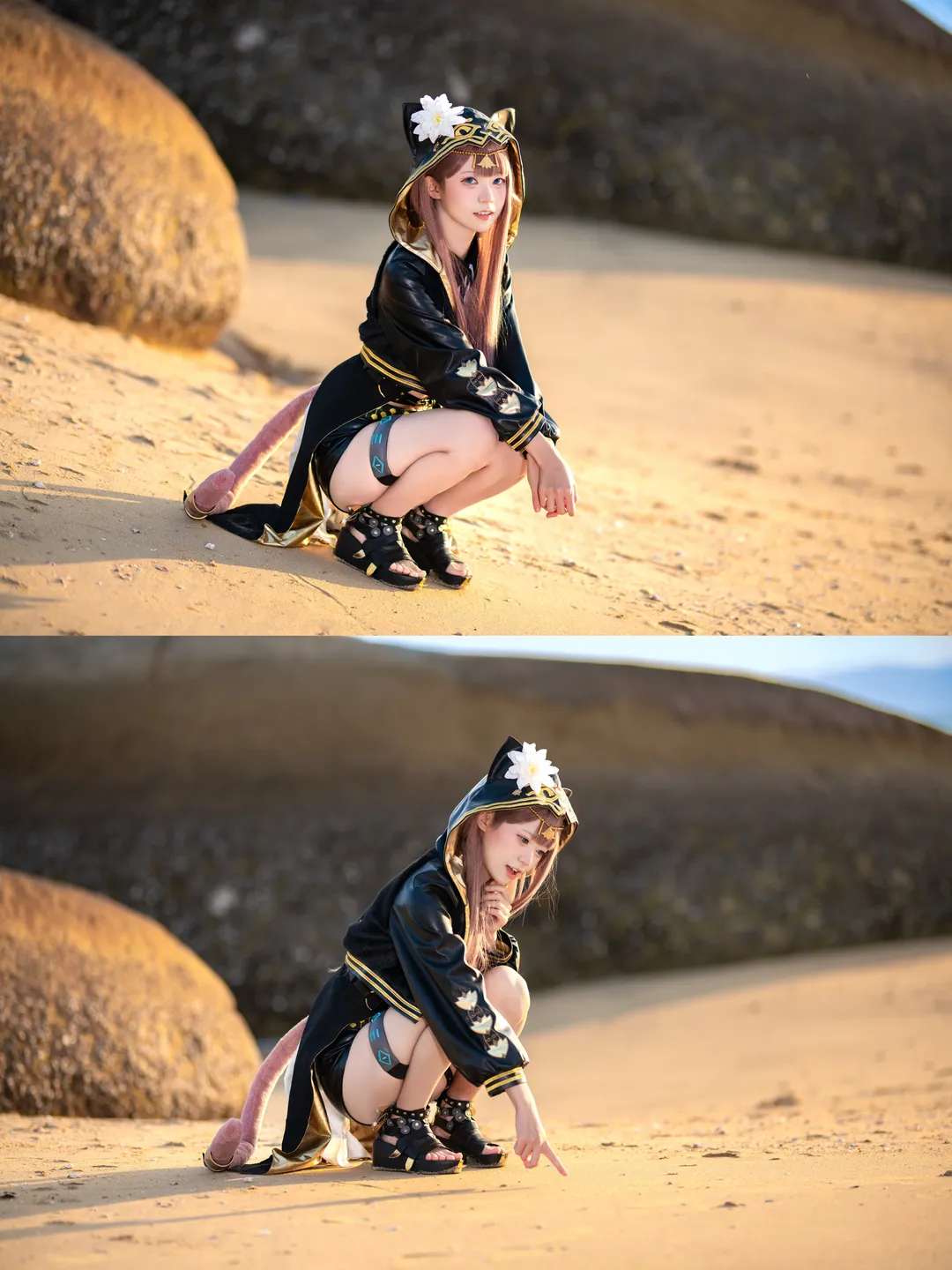 户外摄影, 明日方舟, cosplay正片, 佩佩cos, 黑金穿搭 - 第6张