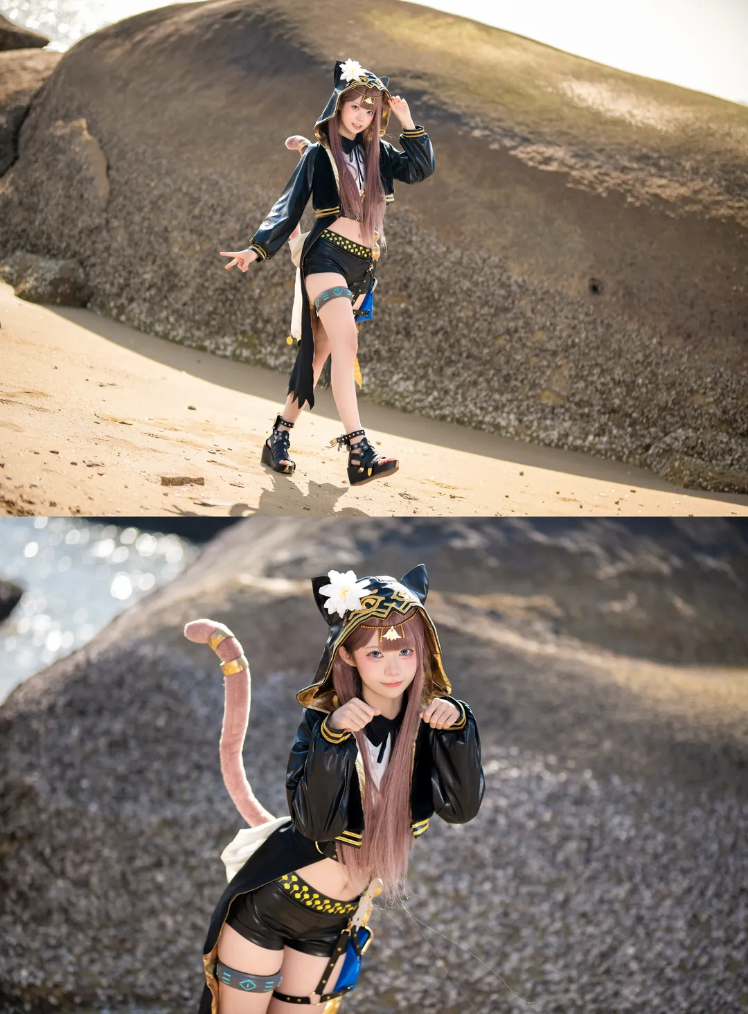 户外摄影, 明日方舟, cosplay正片, 佩佩cos, 黑金穿搭 - 第7张