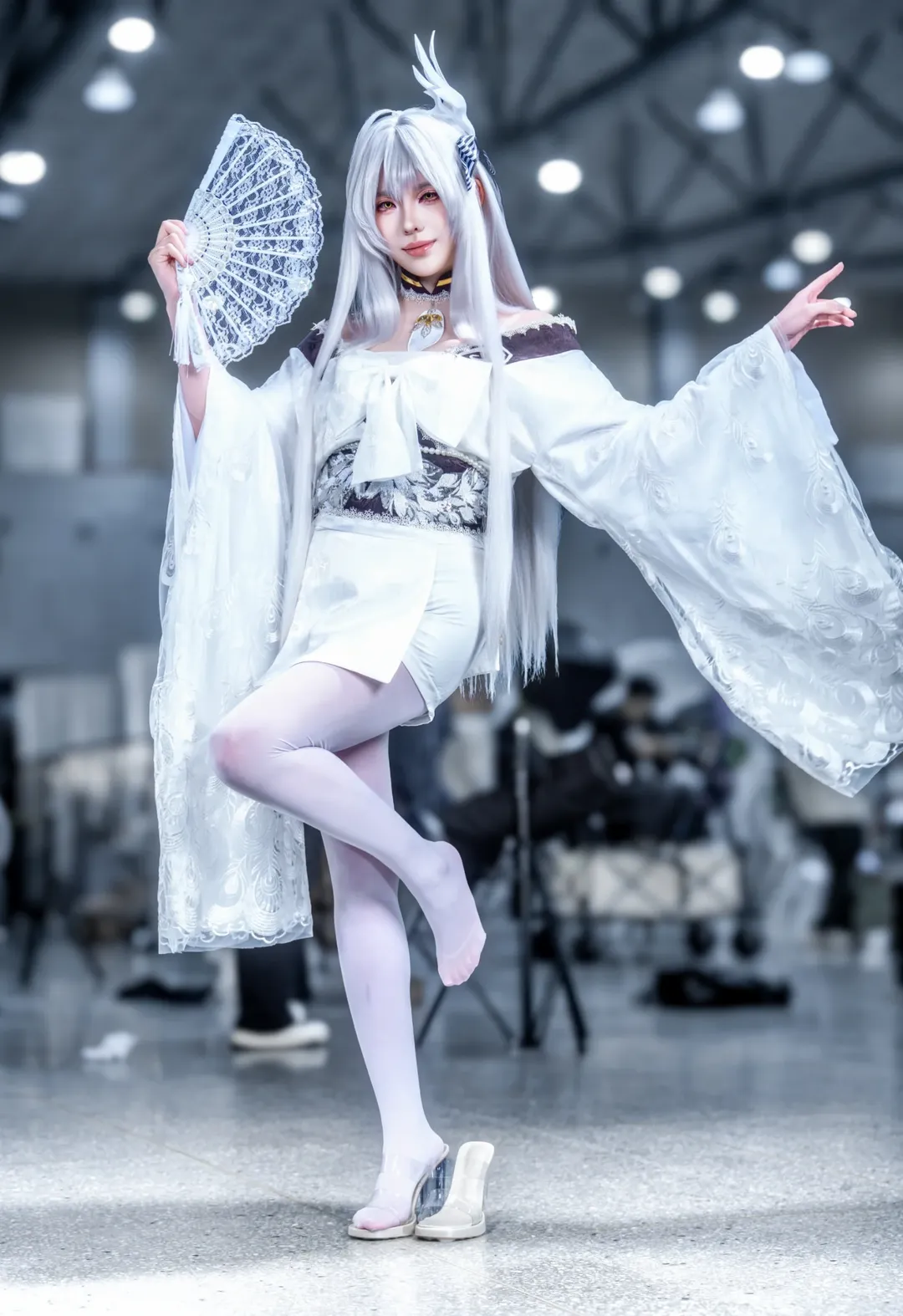 cosplay, 漫展摄影, 白丝穿搭, 白凤cos, 和风造型 - 第2张