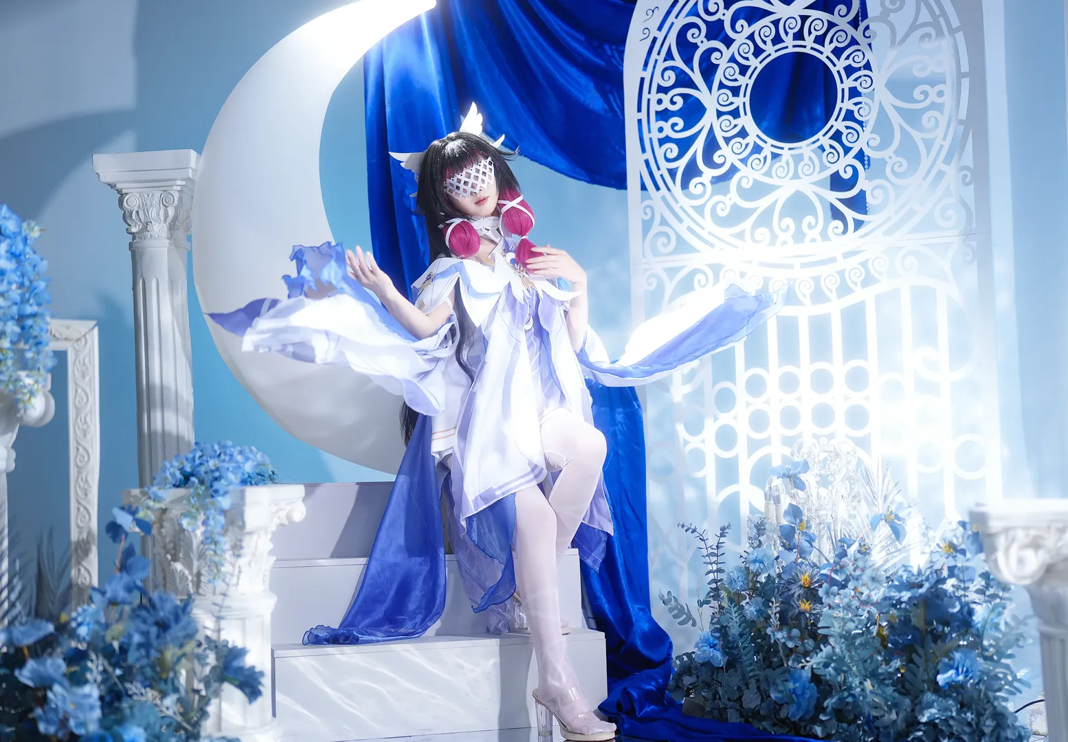 Genshin Impact, Columbina Cosplay, cosplay, Young girl, White stockings