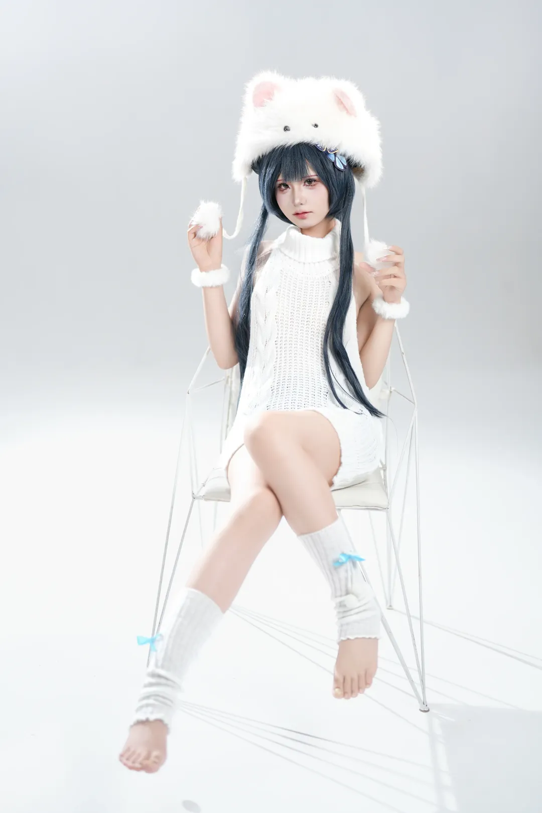二次元摄影, 碧蓝档案, 碧蓝档案cosplay, 高调棚拍, 白色穿搭 - 第1张