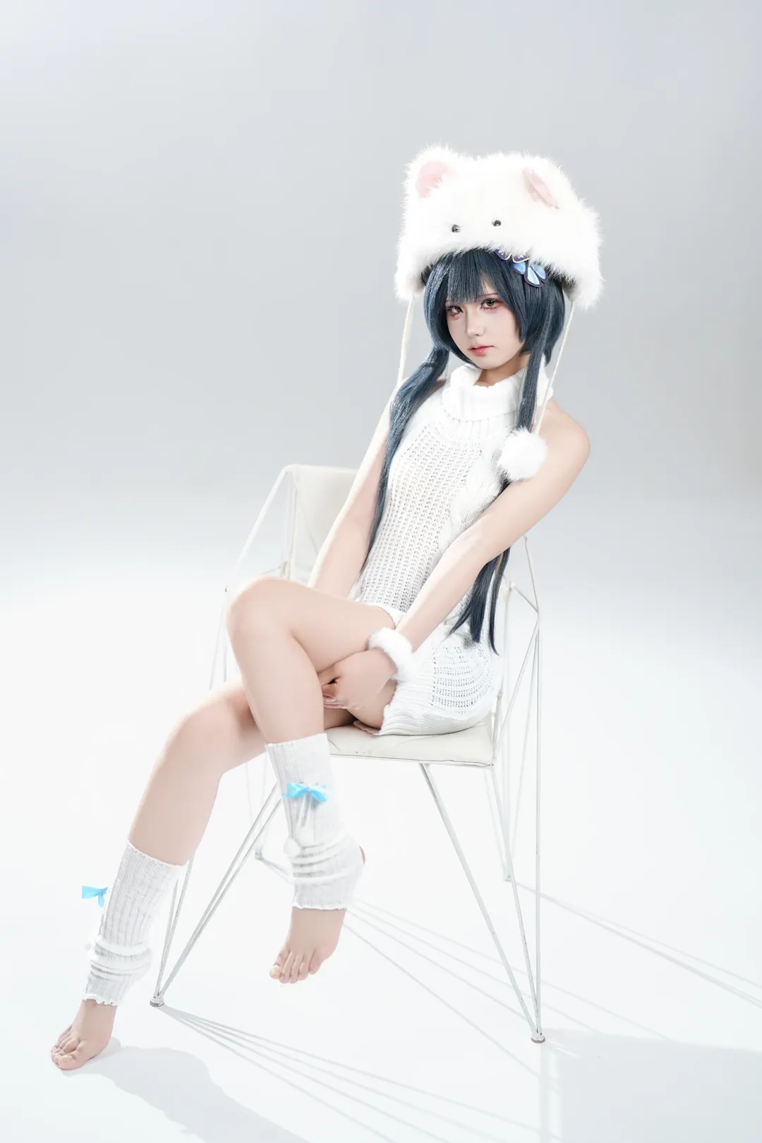 二次元摄影, 碧蓝档案, 碧蓝档案cosplay, 高调棚拍, 白色穿搭