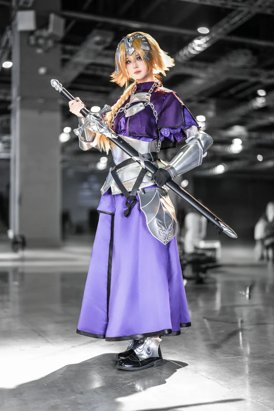 角色扮演, 漫展摄影, 贞德cosplay, 紫色铠甲, 银甲骑士 - 第2张