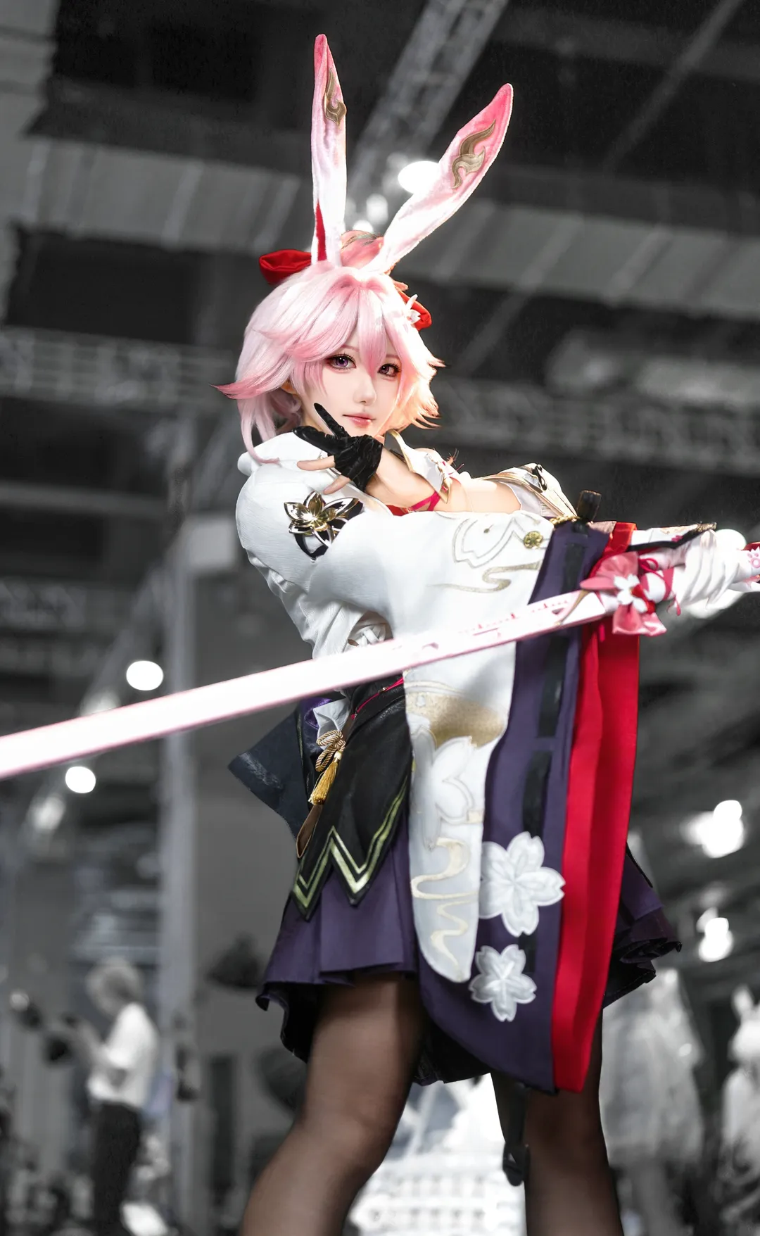 漫展返图, 星穹铁道cosplay, 粉色小狐狸, 二次元剑客, 和风设计 - 第2张