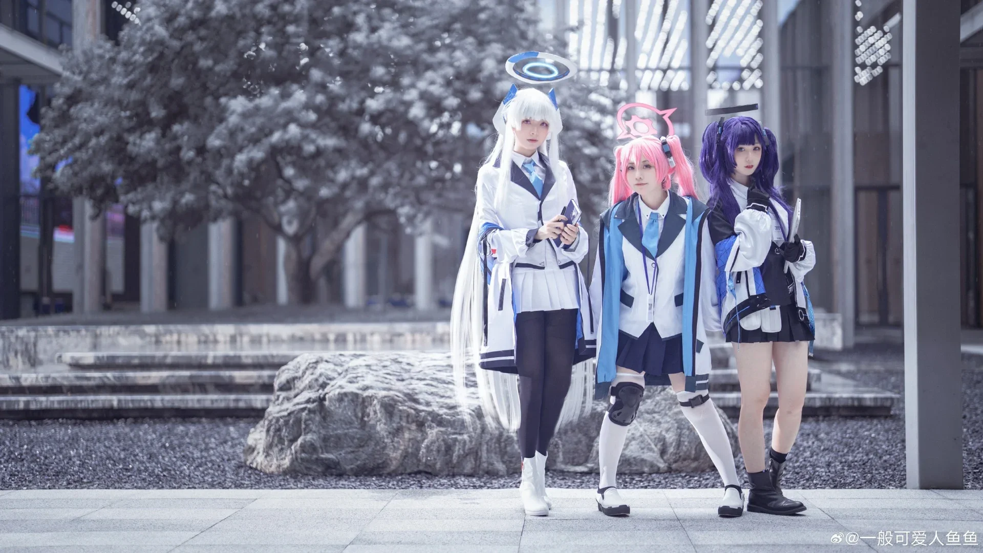 蔚蓝档案, 优香cos, 外拍日常, 三人组cosplay, 科技学院风 - 第4张