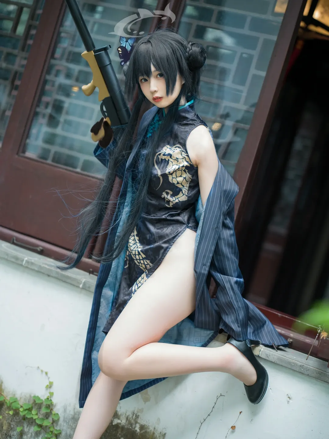 二次元摄影, 碧蓝档案, 旗袍cos, 古风建筑, kisakicos