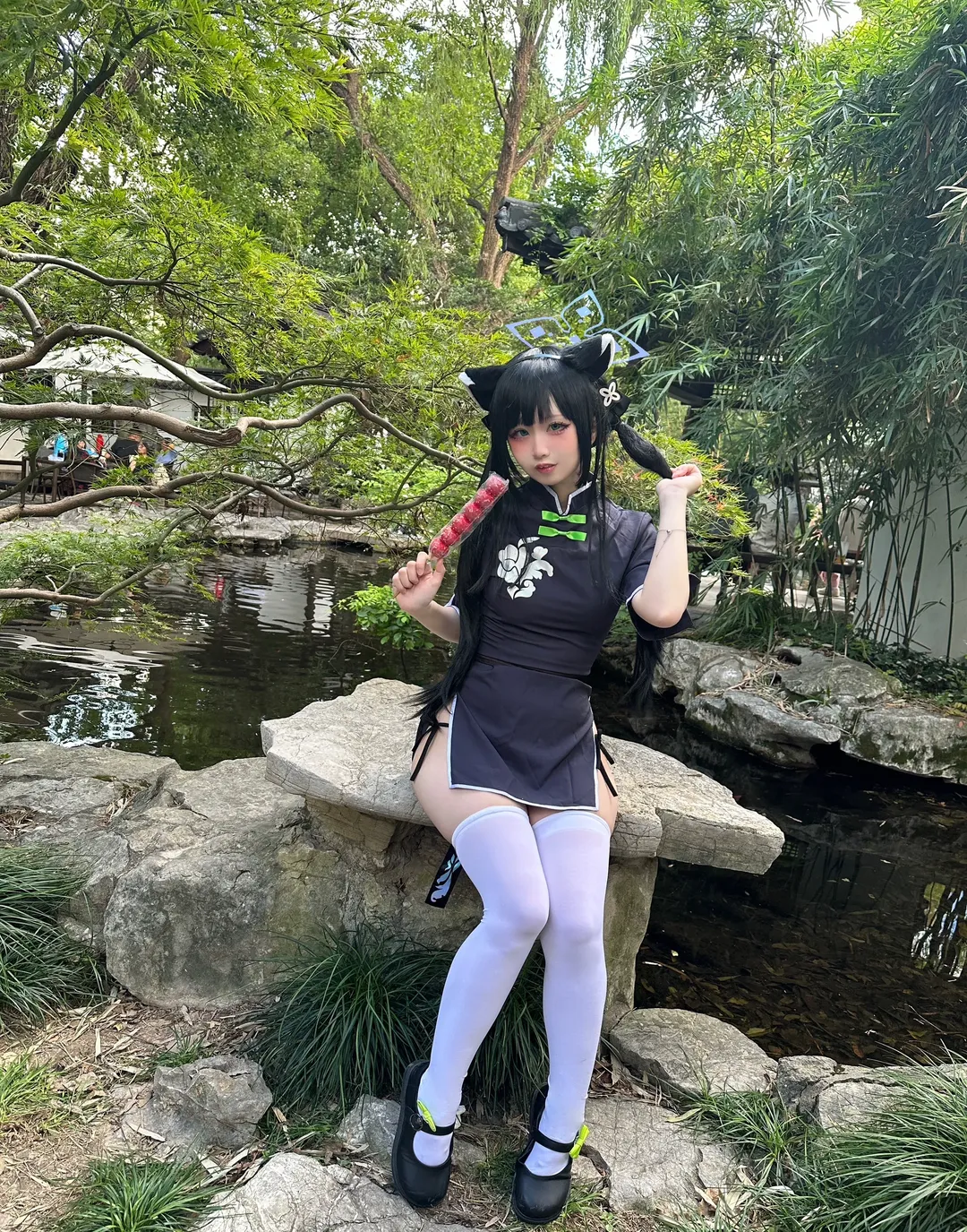 cosplay, 蔚蓝档案, 外景摄影, 幼瞬cos, 国风穿搭