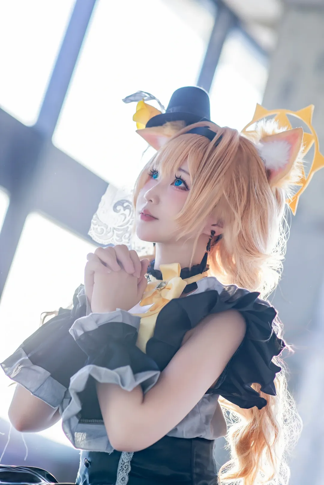 蔚蓝档案, 广州cosplay, 玛丽cos, 逆光氛围感, 金发兽耳cos - 第4张